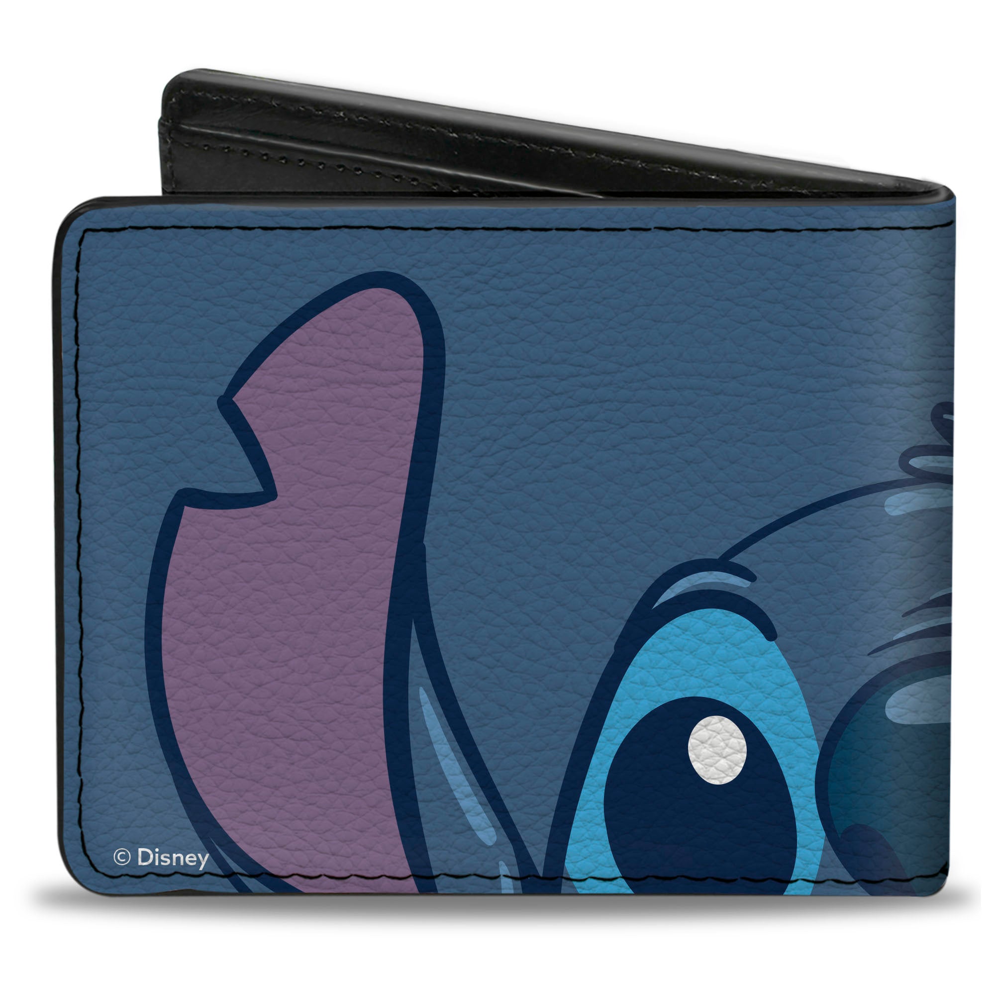 Bi-Fold Wallet - Stitch Peeking Pose Close-Up Blues Bi-Fold Wallets Lilo and Stitch