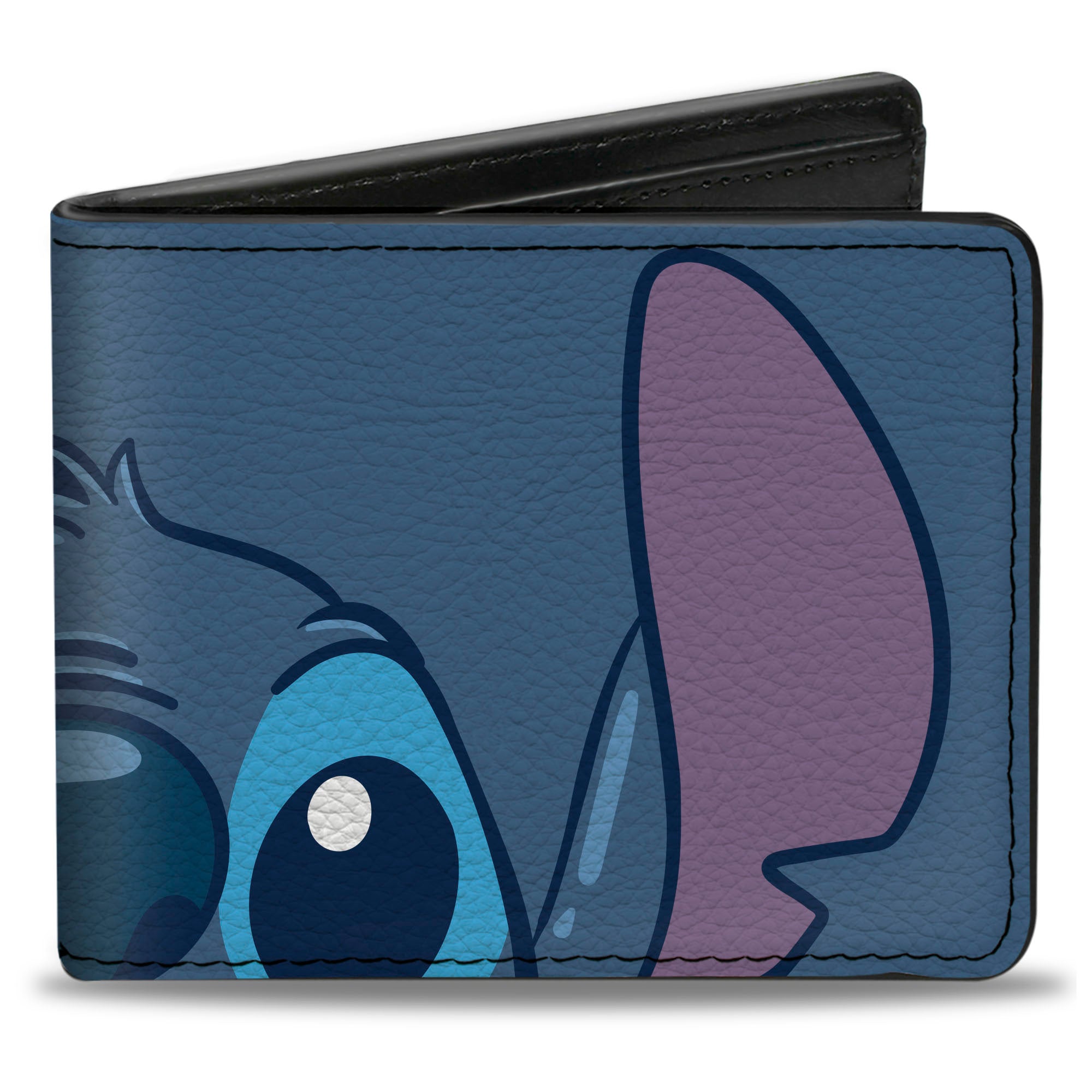 Bi-Fold Wallet - Stitch Peeking Pose Close-Up Blues Bi-Fold Wallets Lilo and Stitch