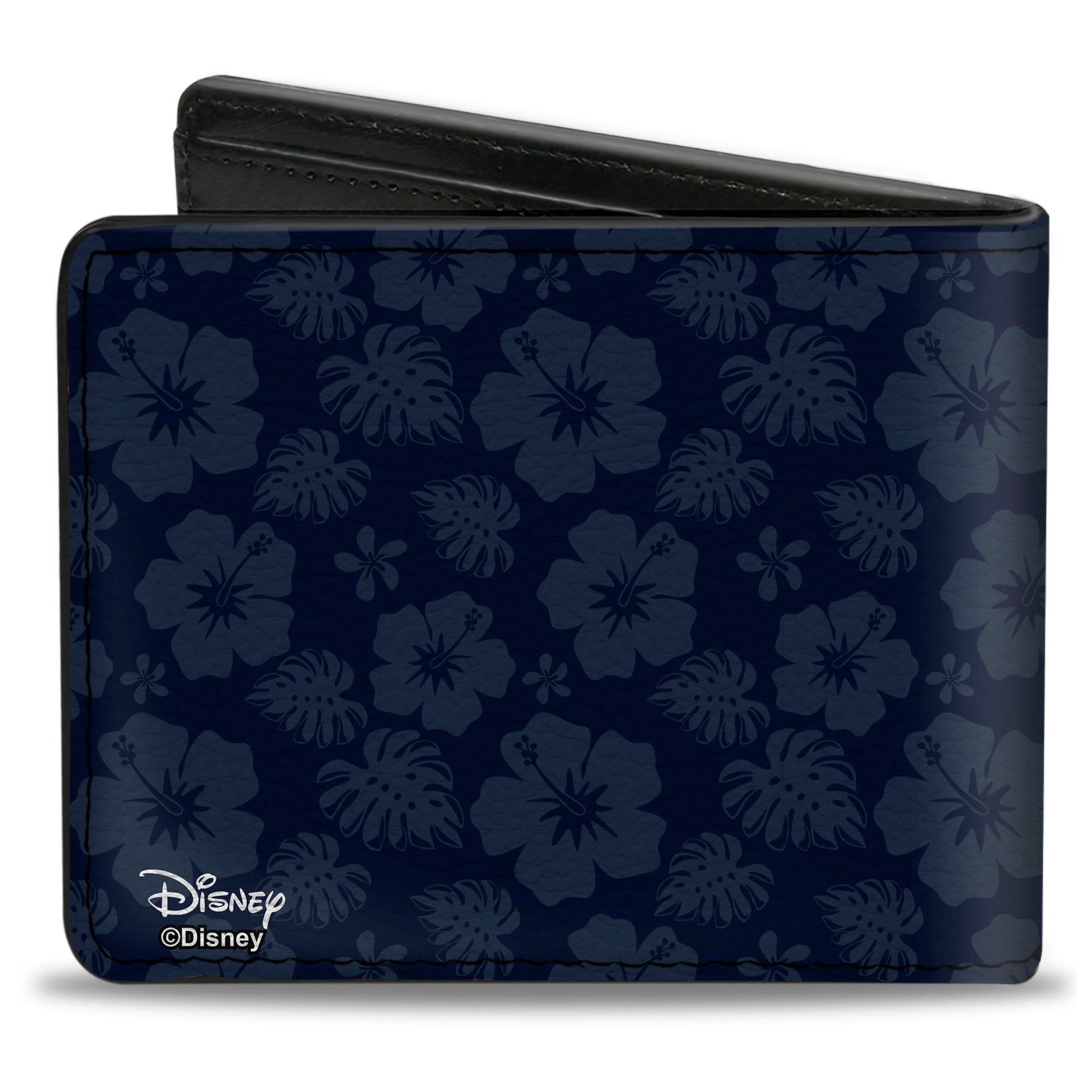 Bi-Fold Wallet - Stitch Winking Pose/Tropical Flora Blues Bi-Fold Wallets Disney