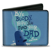 Bi-Fold Wallet - Elf Quote BYE BUDDY MR. NARWAHL Quote Blues White Bi-Fold Wallets Elf