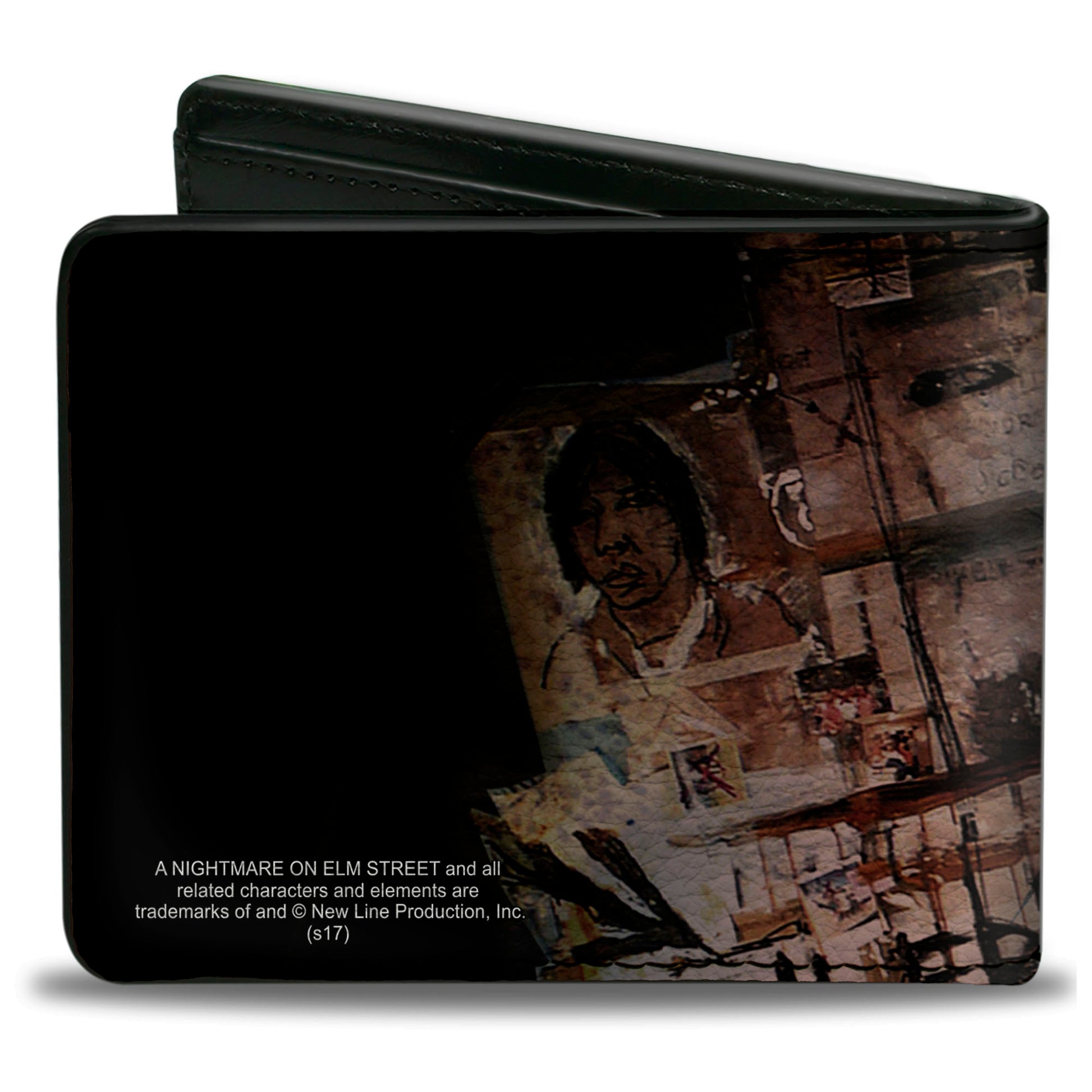 Bi-Fold Wallet - ELM ST Scratch & Scribbles Freddy Shadow Bi-Fold Wallets A Nightmare on Elm Street