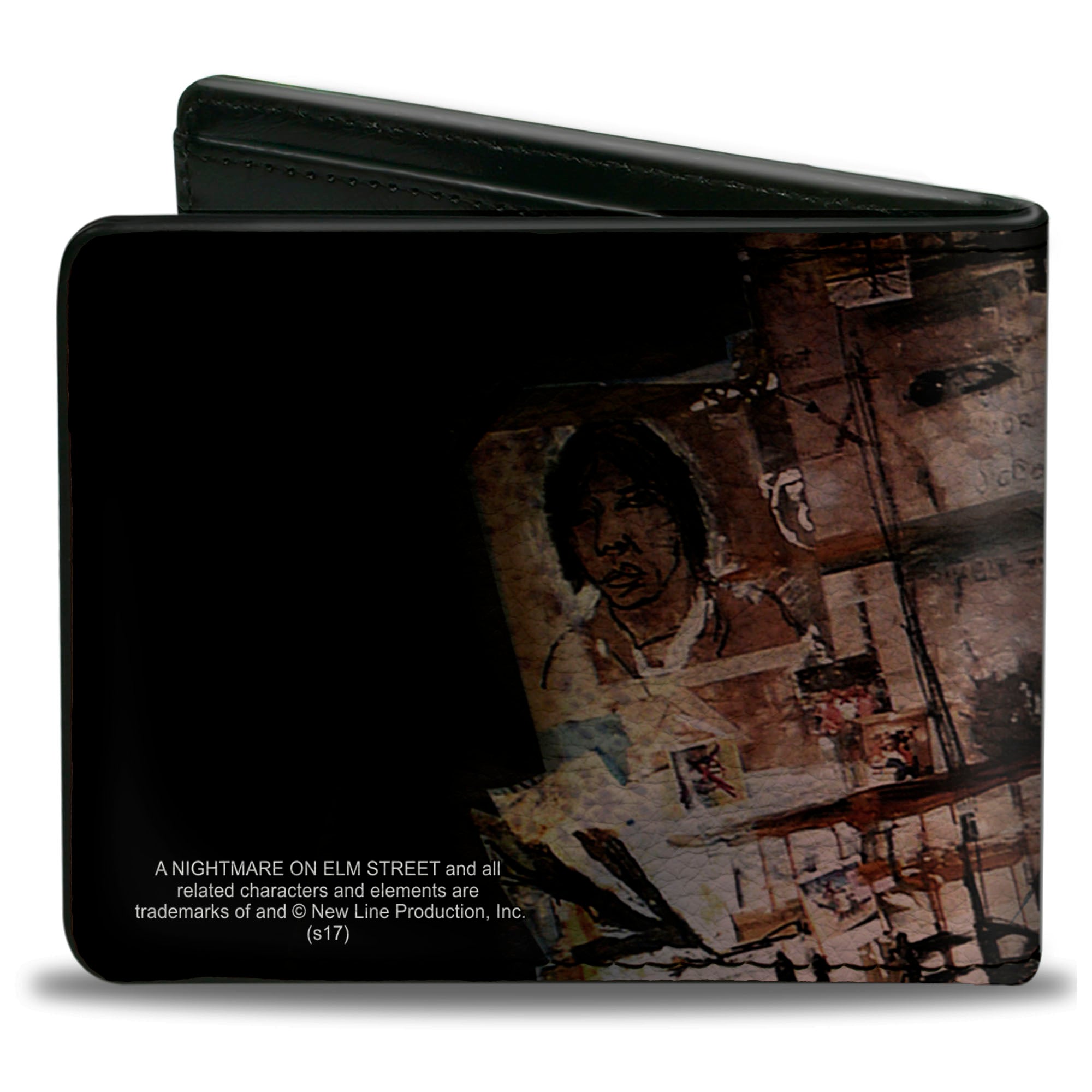 Bi-Fold Wallet - ELM ST Scratch & Scribbles Freddy Shadow Bi-Fold Wallets A Nightmare on Elm Street