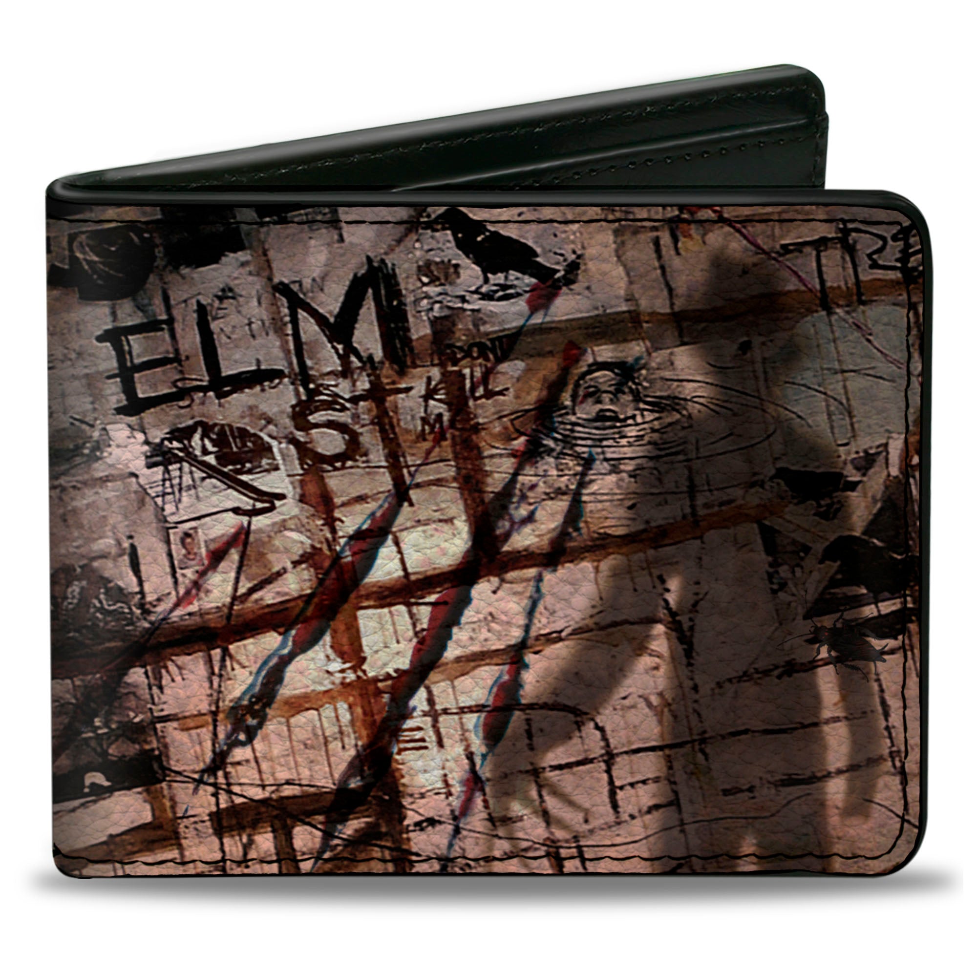Bi-Fold Wallet - ELM ST Scratch & Scribbles Freddy Shadow Bi-Fold Wallets A Nightmare on Elm Street