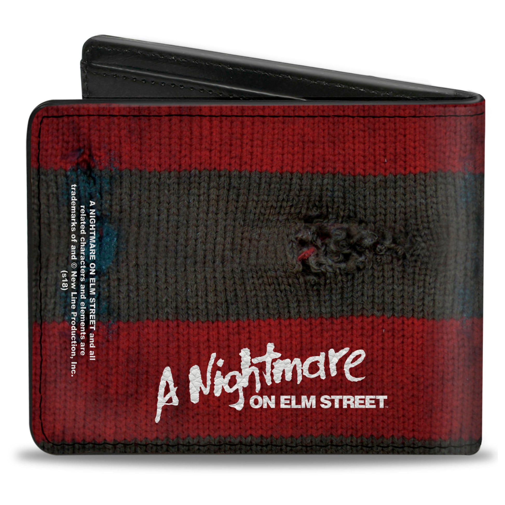 Bi-Fold Wallet - A NIGHTMARE ON ELM STREET Freddy's Sweater Stripes Red Black White Bi-Fold Wallets A Nightmare on Elm Street
