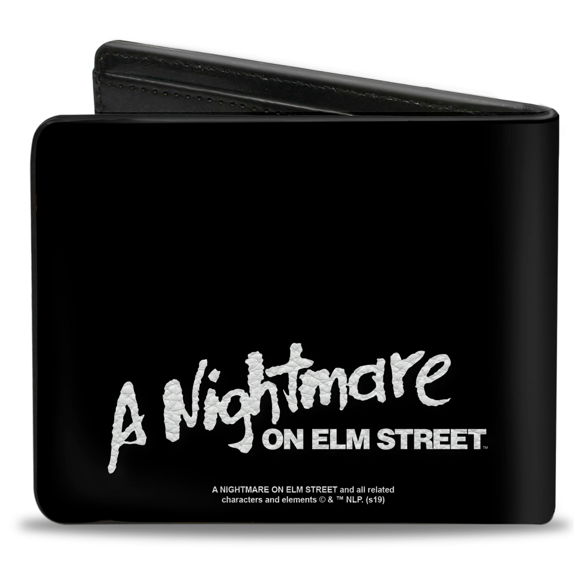 Bi-Fold Wallet - A Nightmare on Elm Street Freddy's Hand Scratching + Logo Black White Green Reds Bi-Fold Wallets A Nightmare on Elm Street