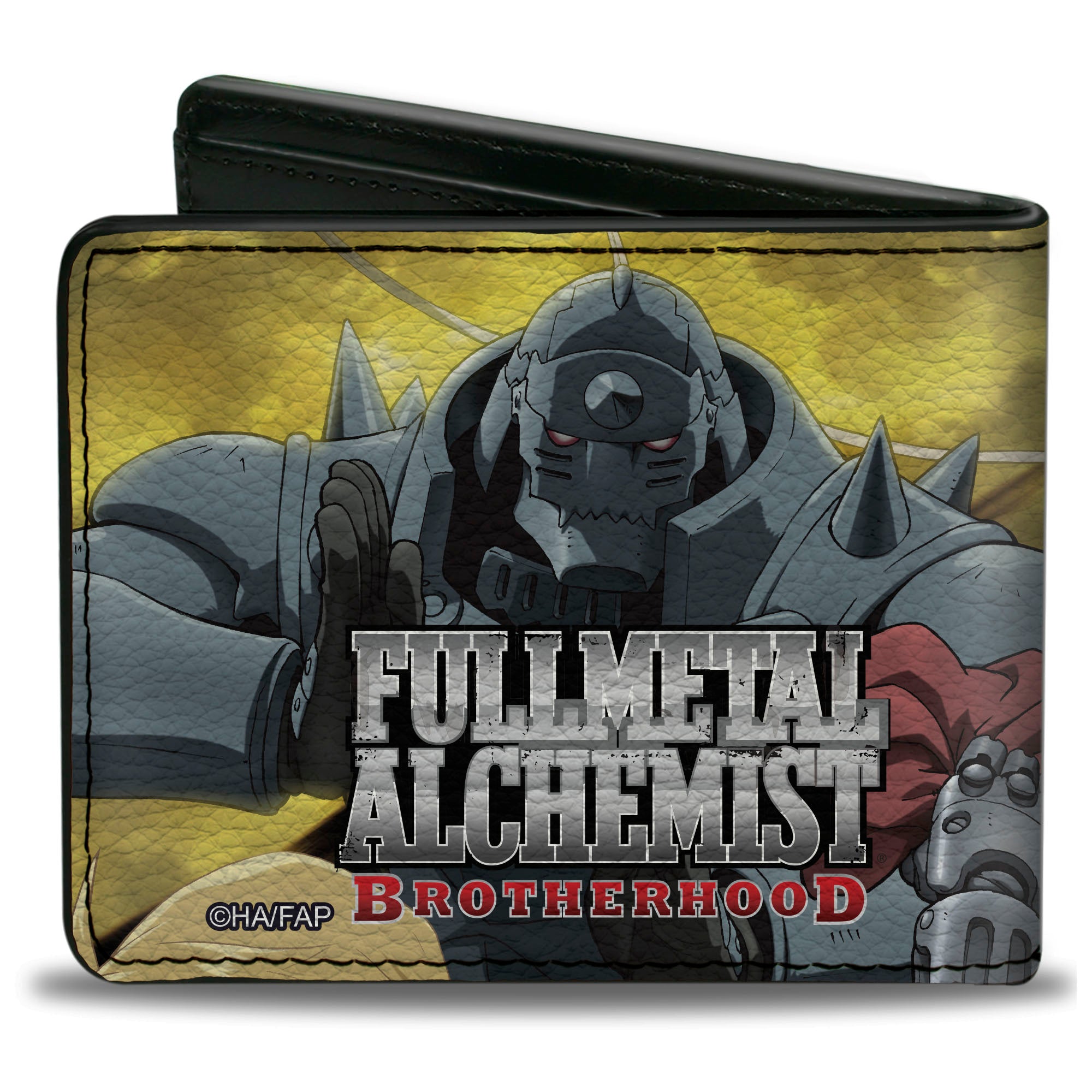 Bi-Fold Wallet - FULLMETAL ALCHEMIST BROTHERHOOD Elric Brothers Yellow Sky Pose Blocks Bi-Fold Wallets Fullmetal Alchemist