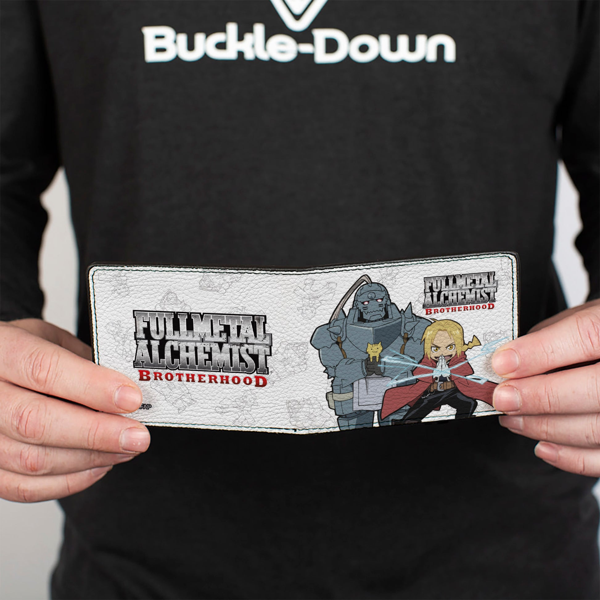 Bi-Fold Wallet - FULLMETAL ALCHEMIST BROTHERHOOD Chibi Elric Brothers Pose White Bi-Fold Wallets Fullmetal Alchemist