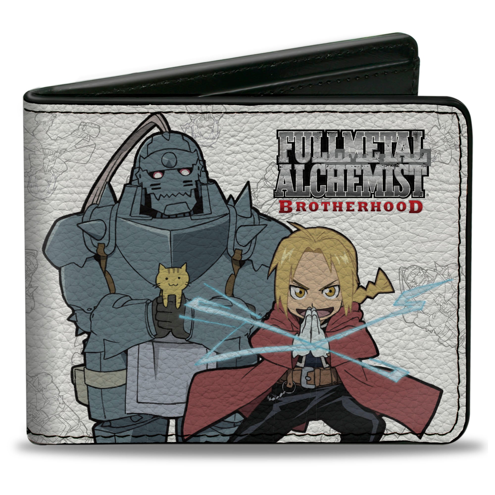 Bi-Fold Wallet - FULLMETAL ALCHEMIST BROTHERHOOD Chibi Elric Brothers Pose White Bi-Fold Wallets Fullmetal Alchemist