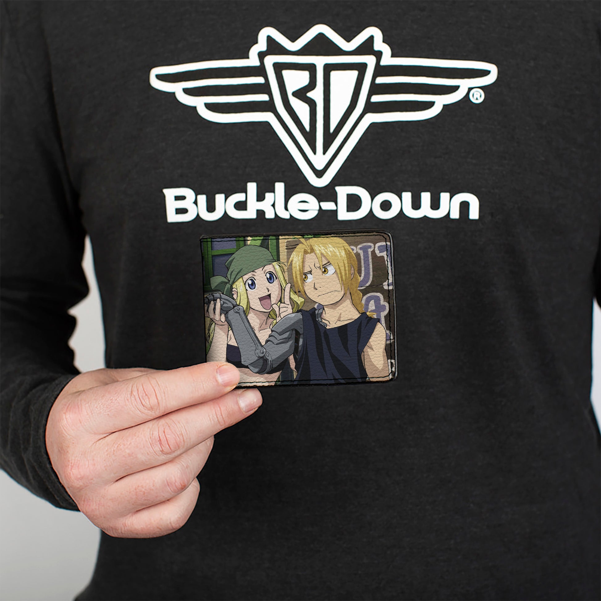 Bi-Fold Wallet - Fullmetal Alchemist Brotherhood Edward and Winry Group Porch Scene Bi-Fold Wallets Fullmetal Alchemist