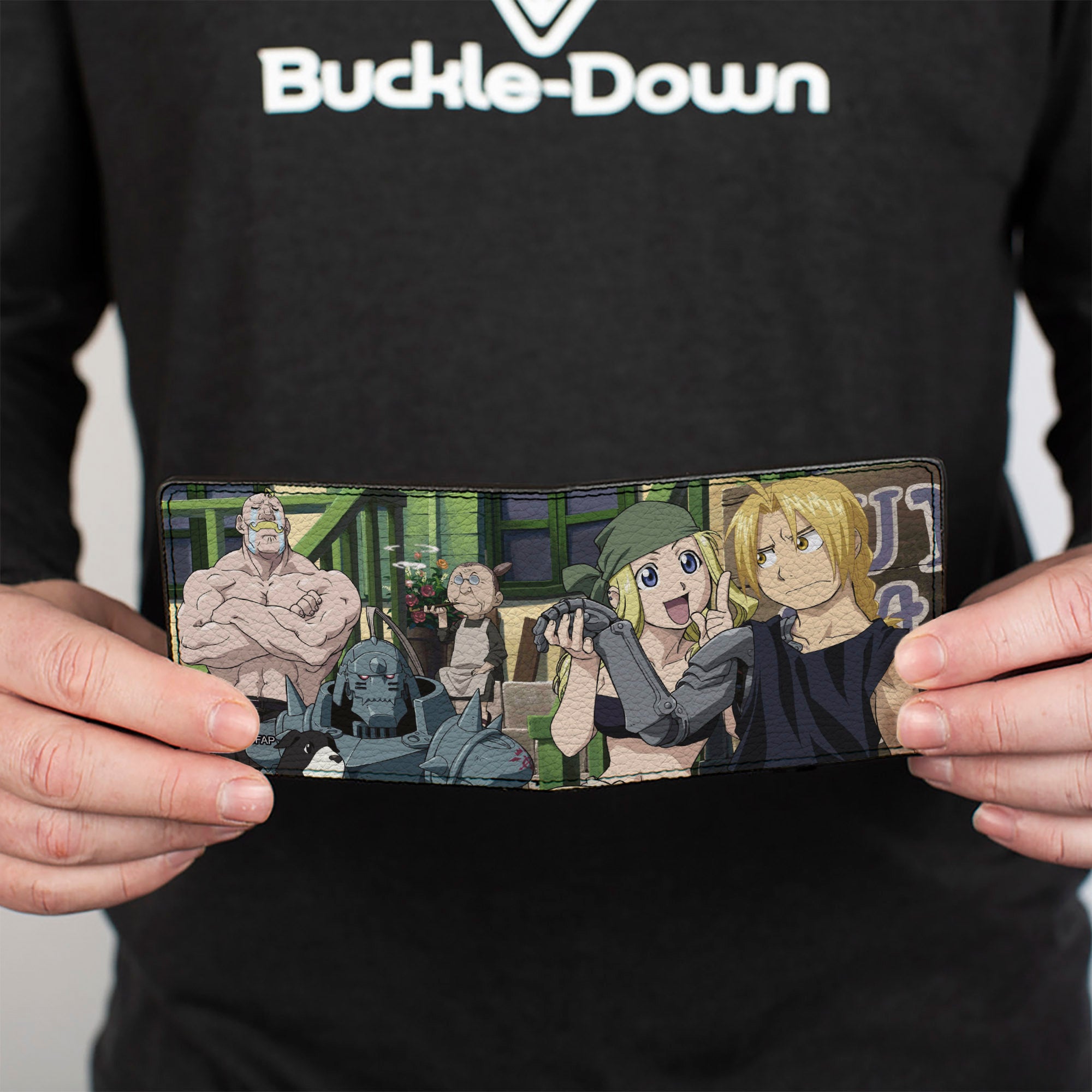 Bi-Fold Wallet - Fullmetal Alchemist Brotherhood Edward and Winry Group Porch Scene Bi-Fold Wallets Fullmetal Alchemist