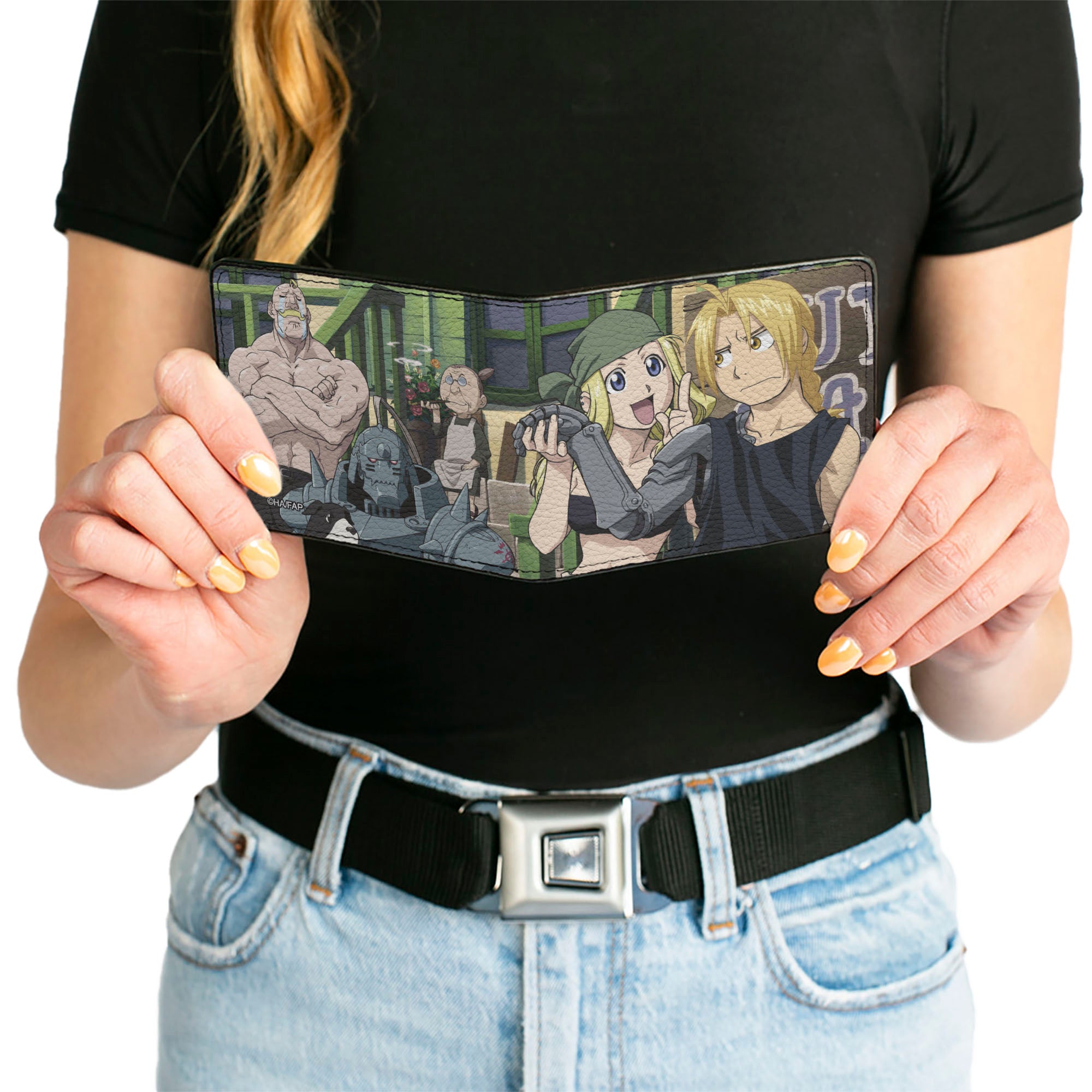 Bi-Fold Wallet - Fullmetal Alchemist Brotherhood Edward and Winry Group Porch Scene Bi-Fold Wallets Fullmetal Alchemist