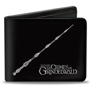 Bi-Fold Wallet - Fantastic Beasts The Crimes of Grindelwald Elder Wand + 9-Wands Black White Bi-Fold Wallets Fantastic Beasts and Where to Find Them
