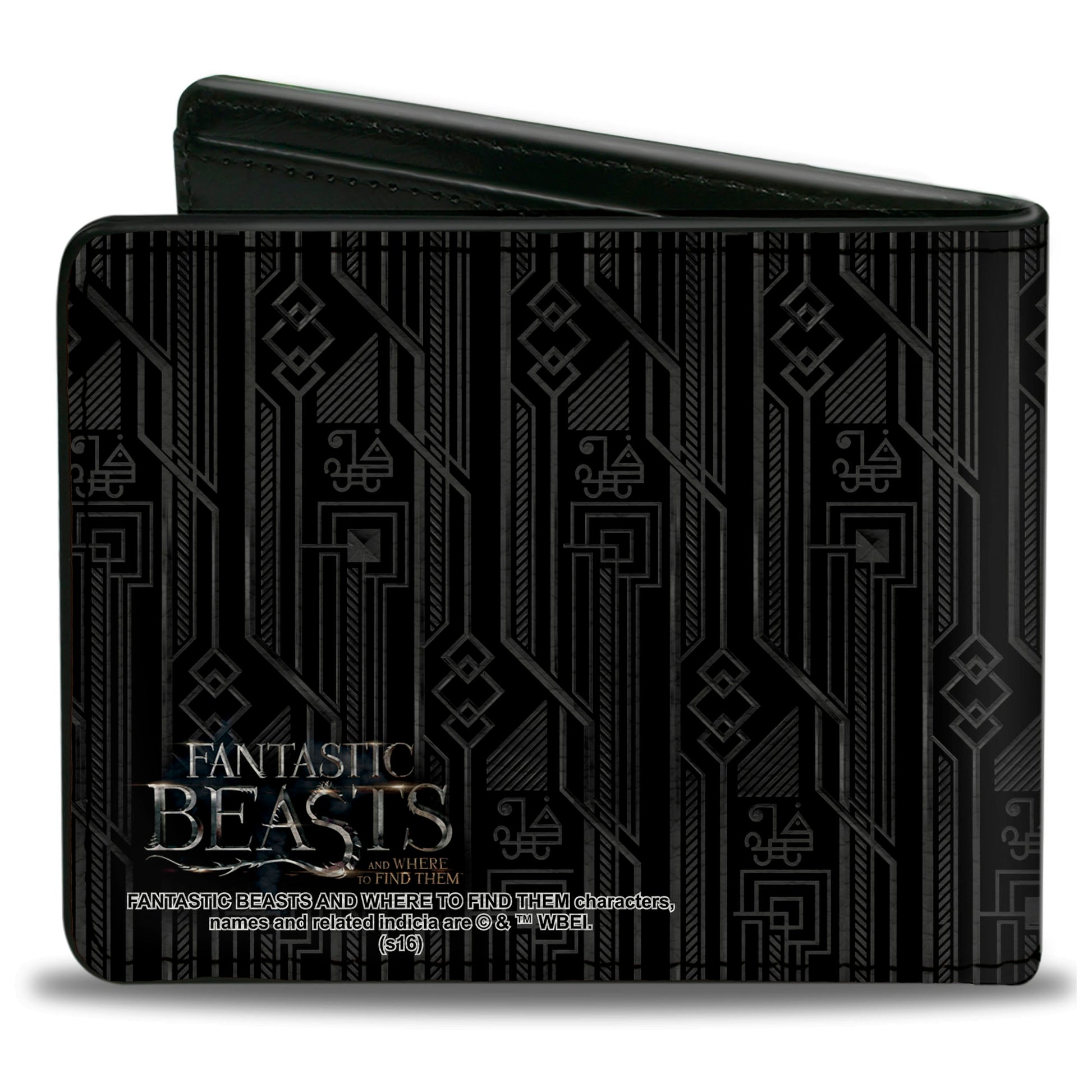 Bi-Fold Wallet - MACUSA Seal Black Gold + FBAWTFT Logo Grays Gold Bi-Fold Wallets Fantastic Beasts and Where to Find Them