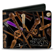 Bi-Fold Wallet - Fantastic Beasts and Where to Find Them Wands Scattered Bi-Fold Wallets Fantastic Beasts and Where to Find Them