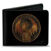 Bi-Fold Wallet - Fantastic Beasts and Where to Find Them MACUSA Seal Black Golds Bi-Fold Wallets Fantastic Beasts and Where to Find Them
