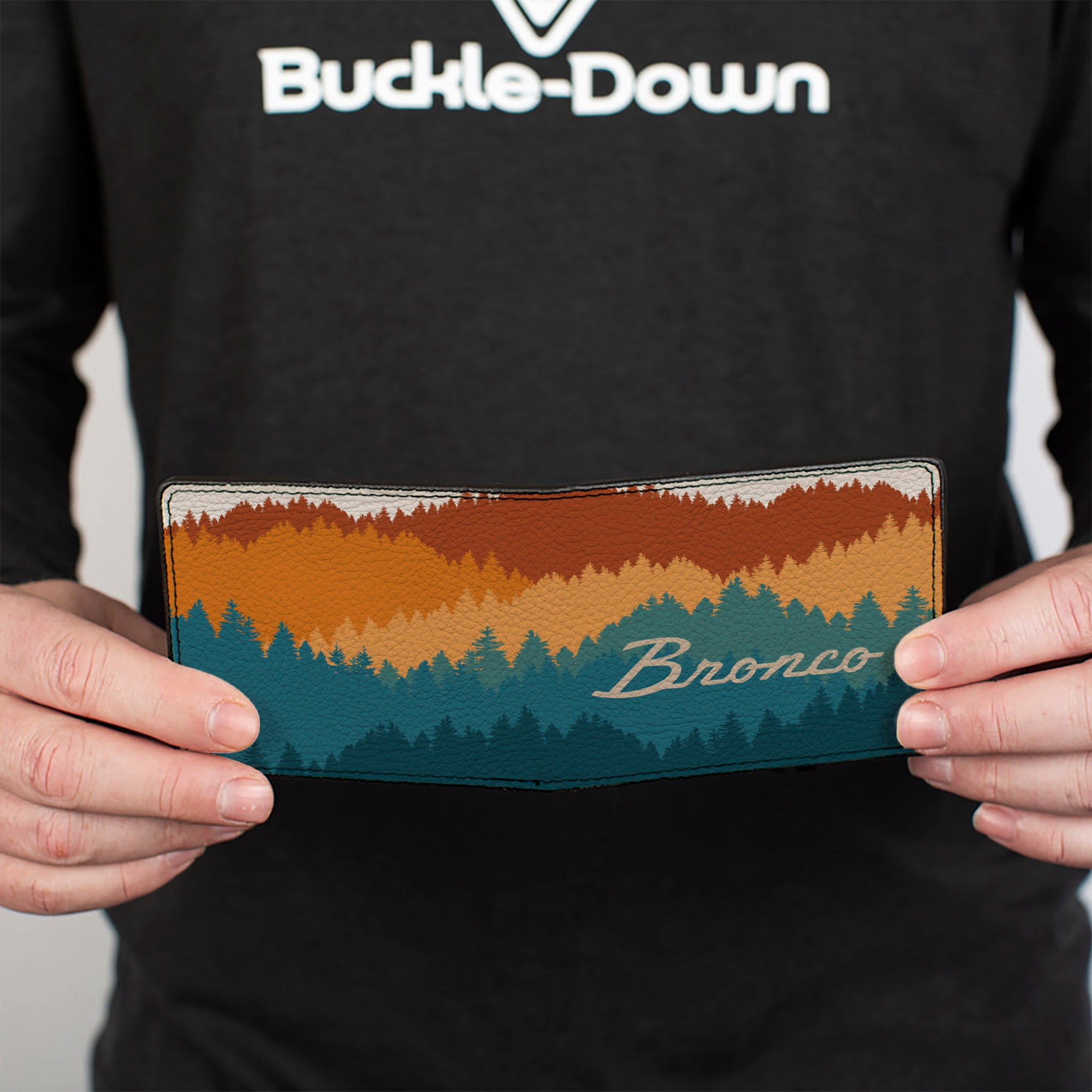 Bi-Fold Wallet - Ford BRONCO Script Wilderness Orange/Blues Bi-Fold Wallets Ford