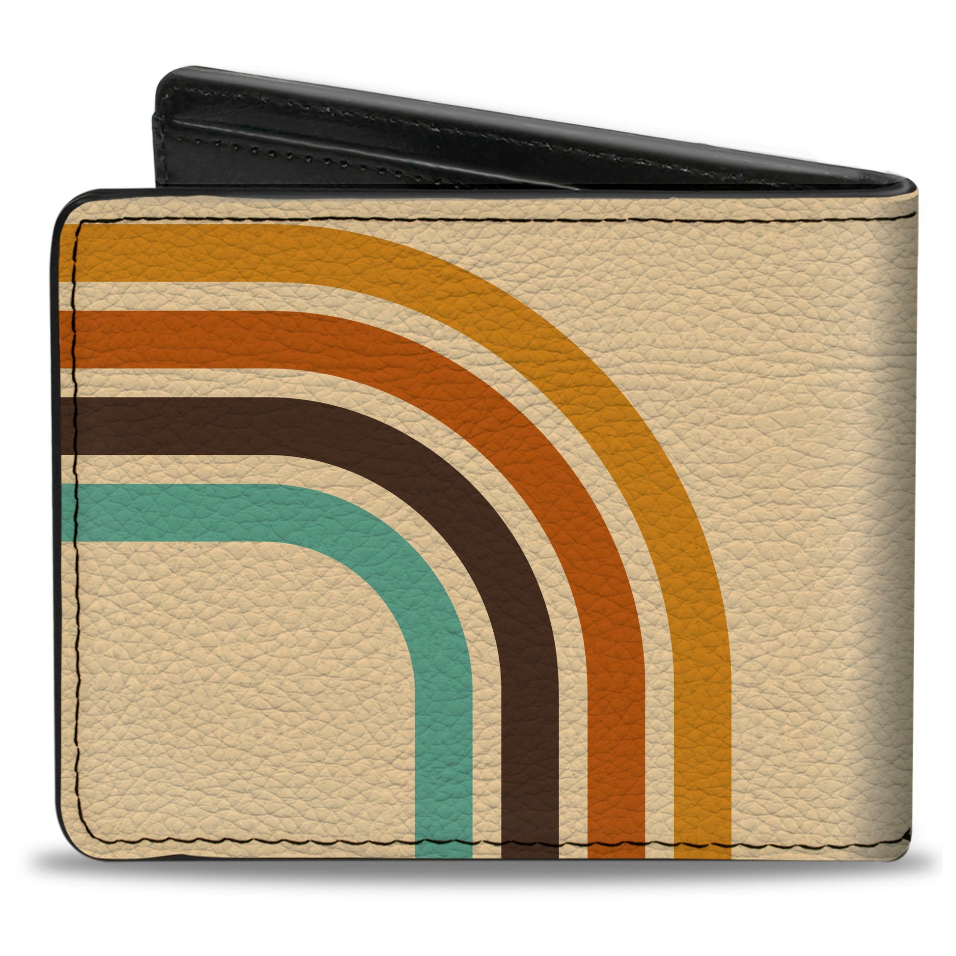 Bi-Fold Wallet - Ford BRONCO Script Lines Beige/Brown/Blue/Orange Bi-Fold Wallets Ford