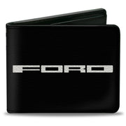 Bi-Fold Wallet - FORD Text + Americana Camo Black White Red Blue Bi-Fold Wallets Ford