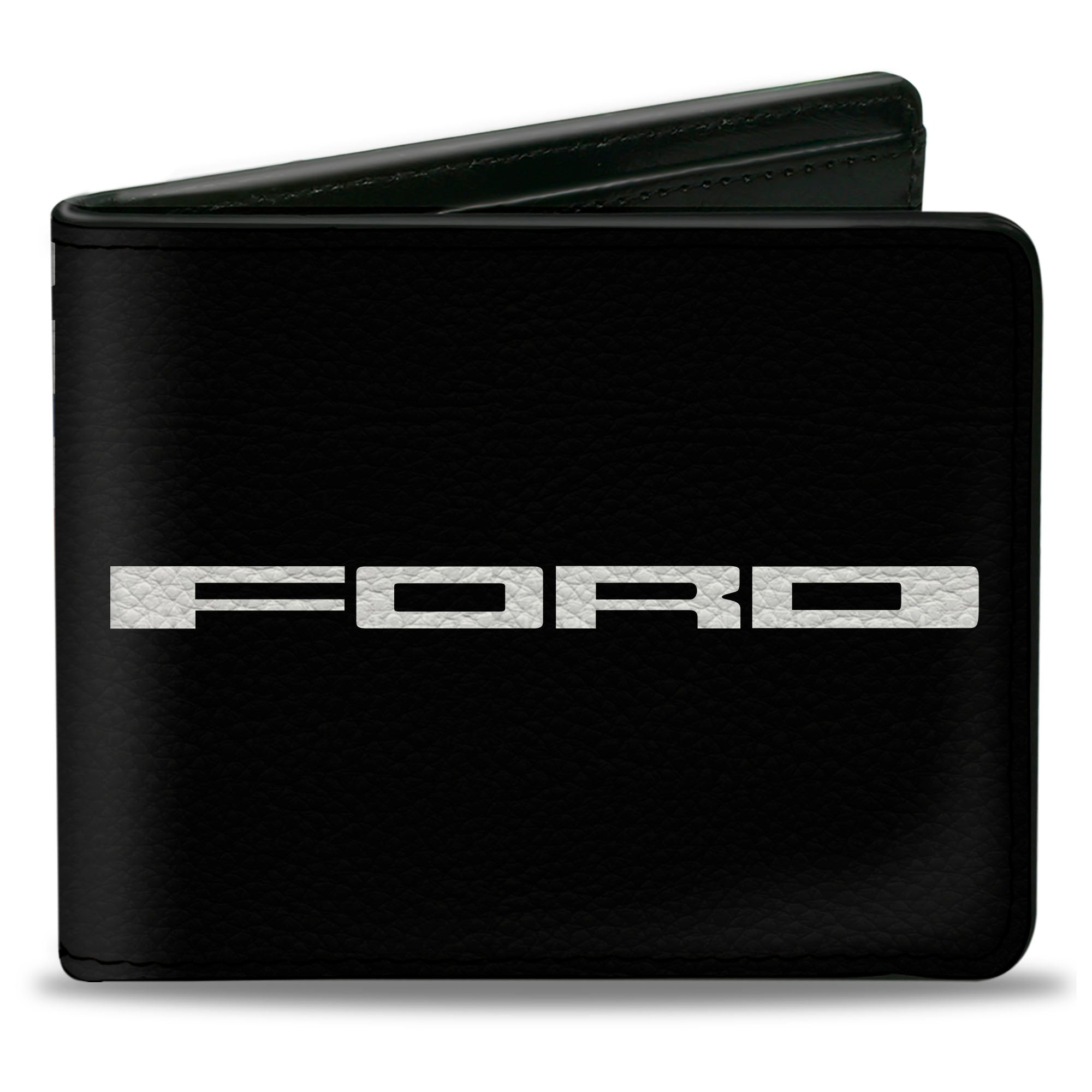 Bi-Fold Wallet - FORD Text + Americana Camo Black White Red Blue Bi-Fold Wallets Ford