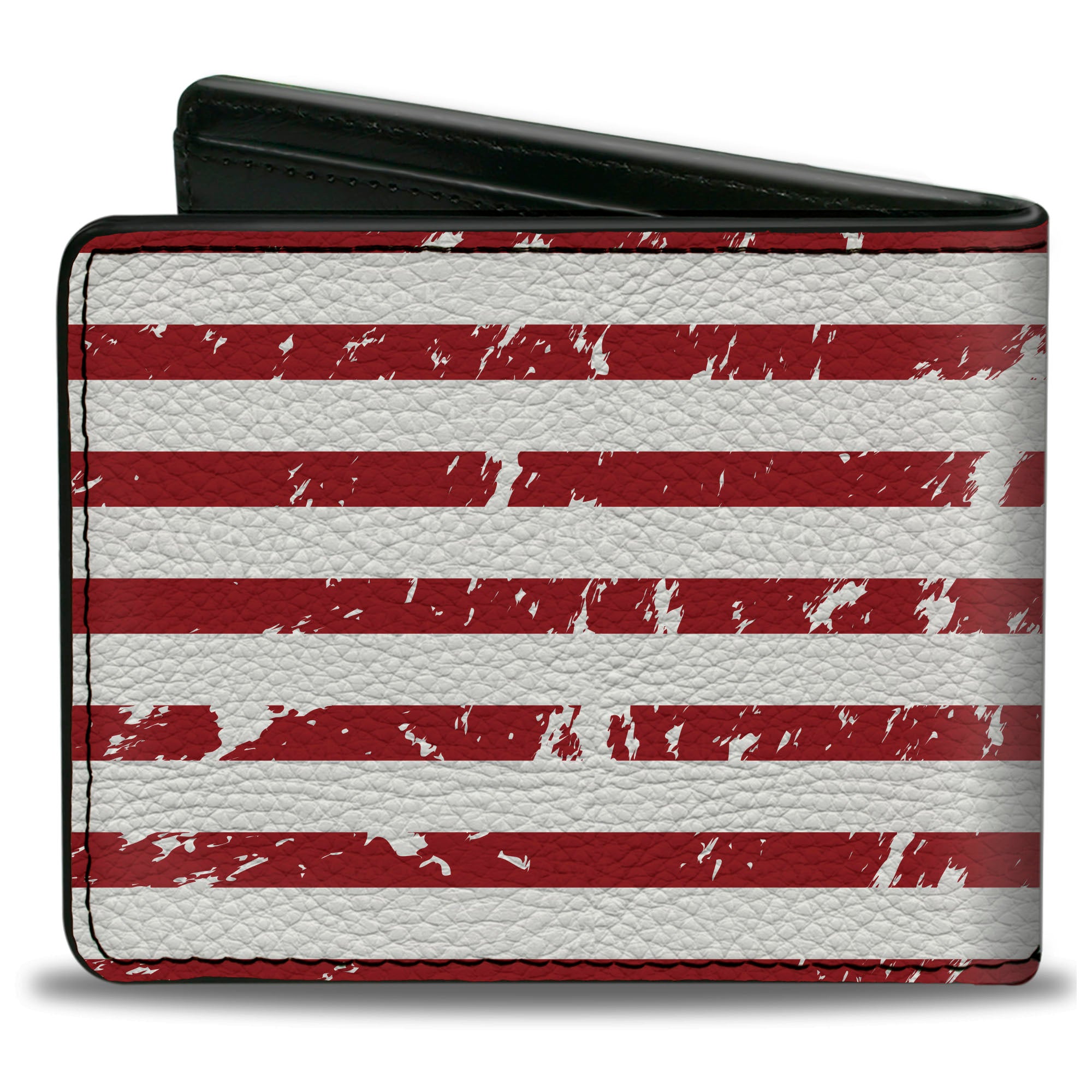 Bi-Fold Wallet - FORD Script Americana Flag Weathered White Red Blue Bi-Fold Wallets Ford