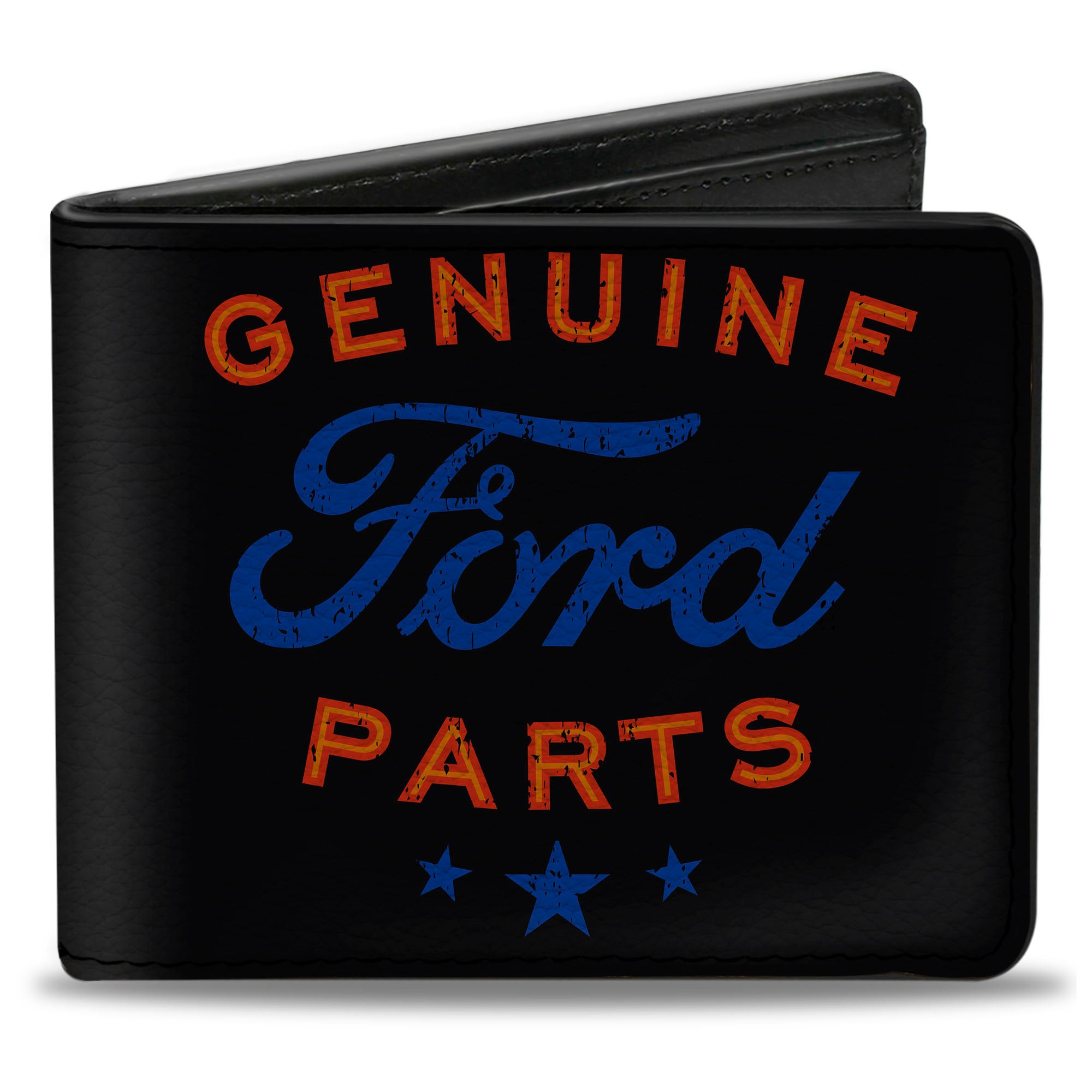 Bi-Fold Wallet - GENUINE FORD PARTS Star Logo Black Red Blue Bi-Fold Wallets Ford