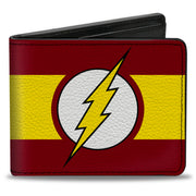 Bi-Fold Wallet - Flash Logo Stripe Red White Yellow Bi-Fold Wallets DC Comics