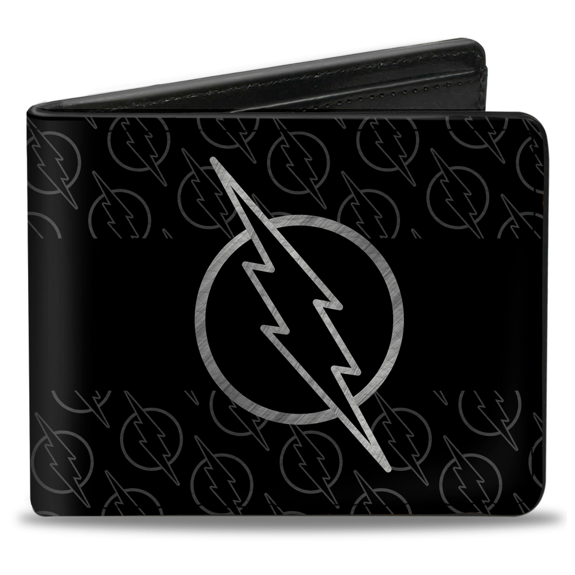 Bi-Fold Wallet - Reverse Flash Logo Stripe Logo Monogram Black Grays Bi-Fold Wallets DC Comics