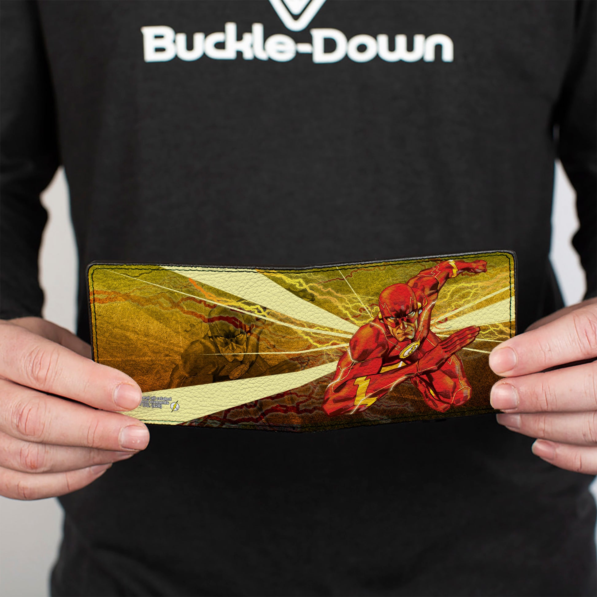 Bi-Fold Wallet - The Flash Rebirth Running Action Pose Rays Yellows Reds Bi-Fold Wallets DC Comics