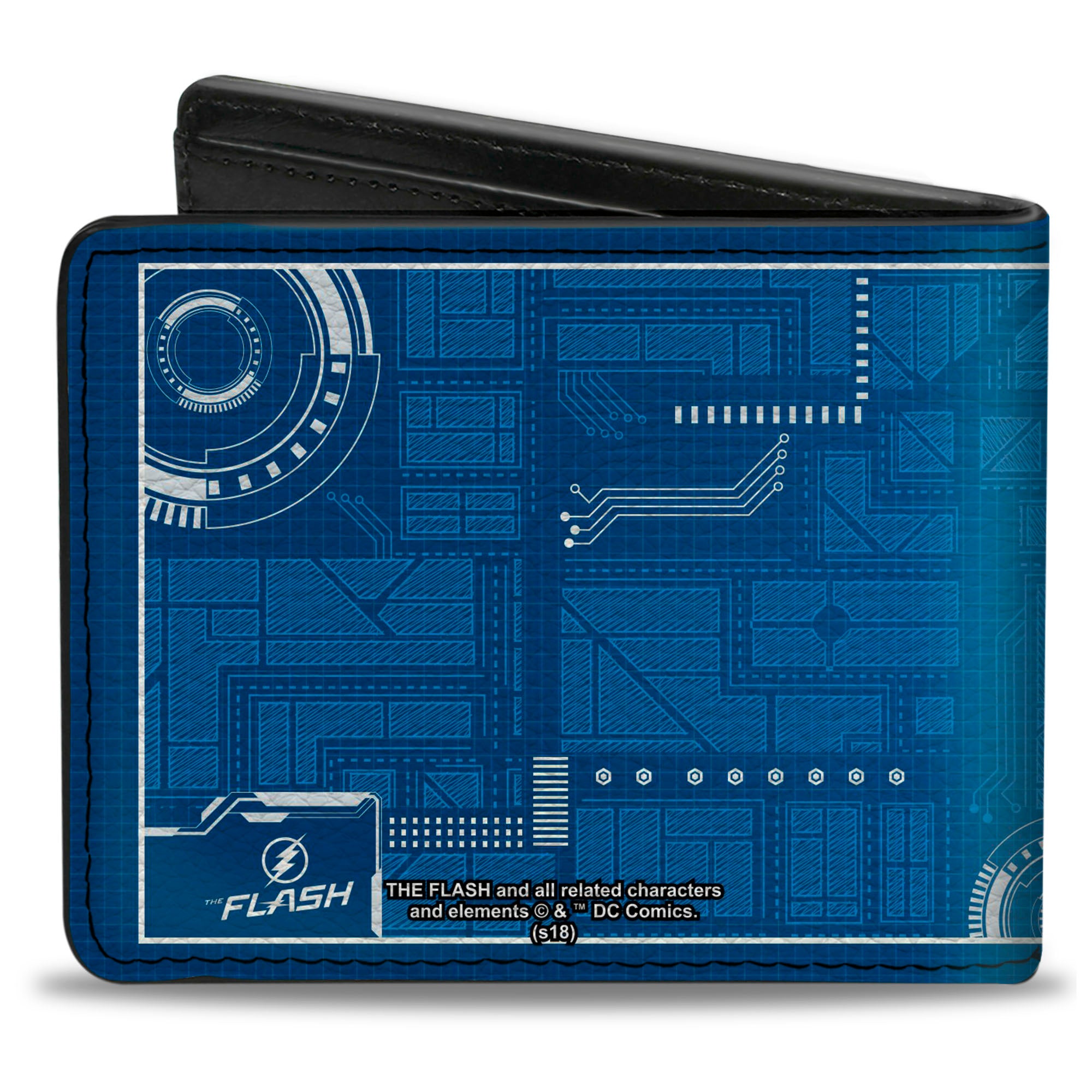 Bi-Fold Wallet - The Flash STAR LABORATORIES Circuitry Blues White Bi-Fold Wallets DC Comics