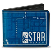 Bi-Fold Wallet - The Flash STAR LABORATORIES Circuitry Blues White Bi-Fold Wallets DC Comics