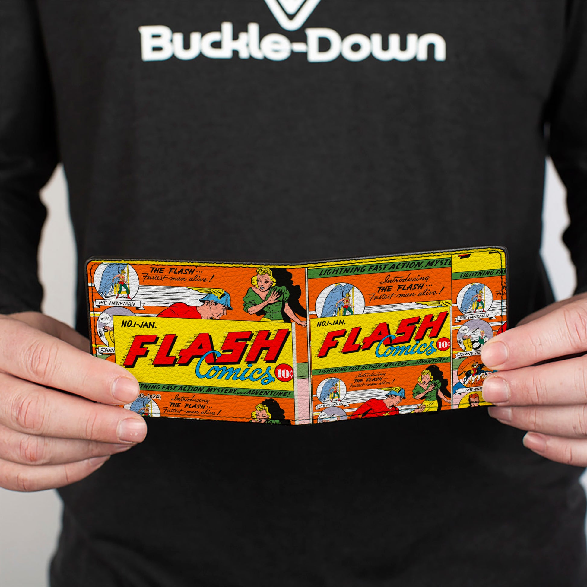 Bi-Fold Wallet - Classic Introducing the Flash Comic Book Panels Collage Bi-Fold Wallets DC Comics
