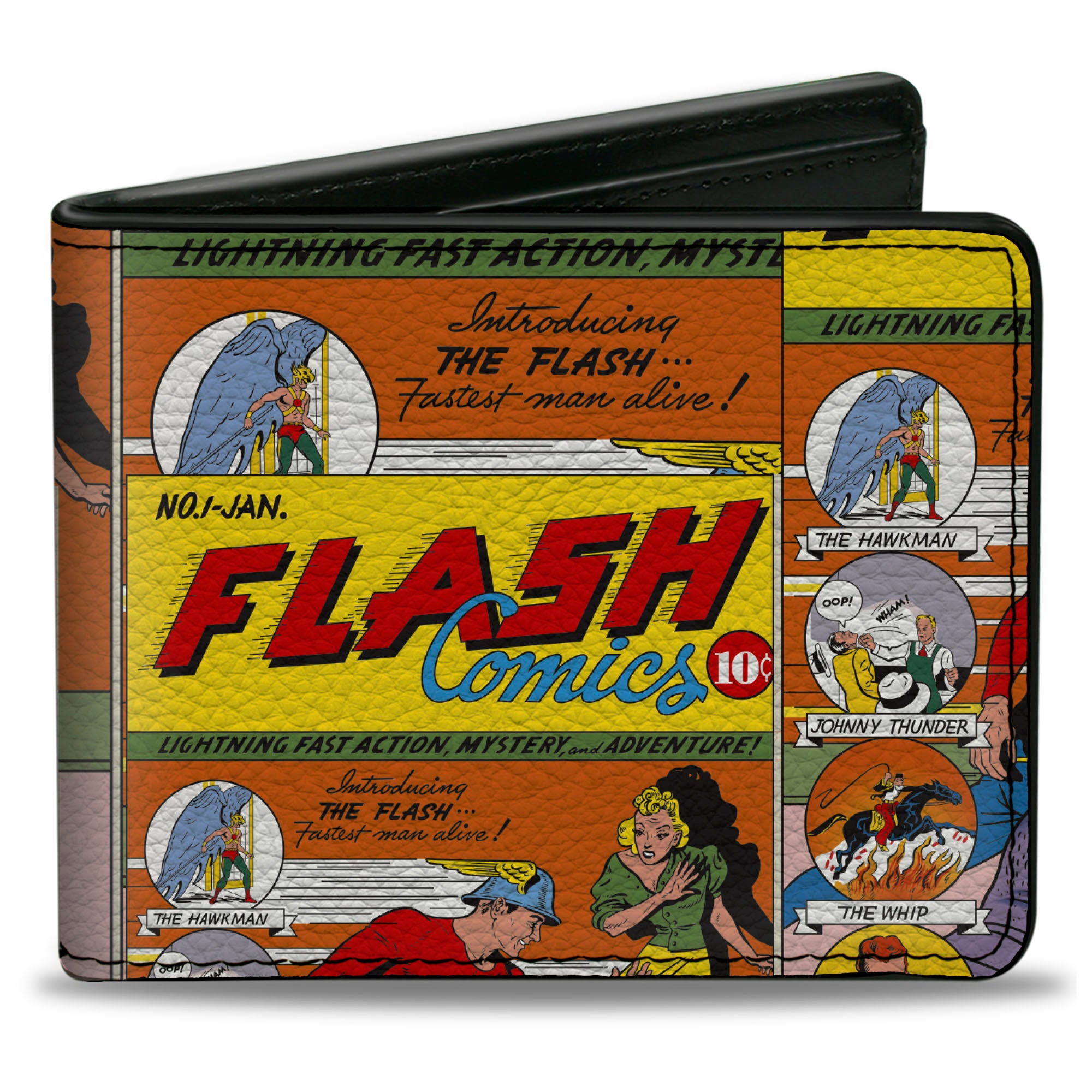 Bi-Fold Wallet - Classic Introducing the Flash Comic Book Panels Collage Bi-Fold Wallets DC Comics