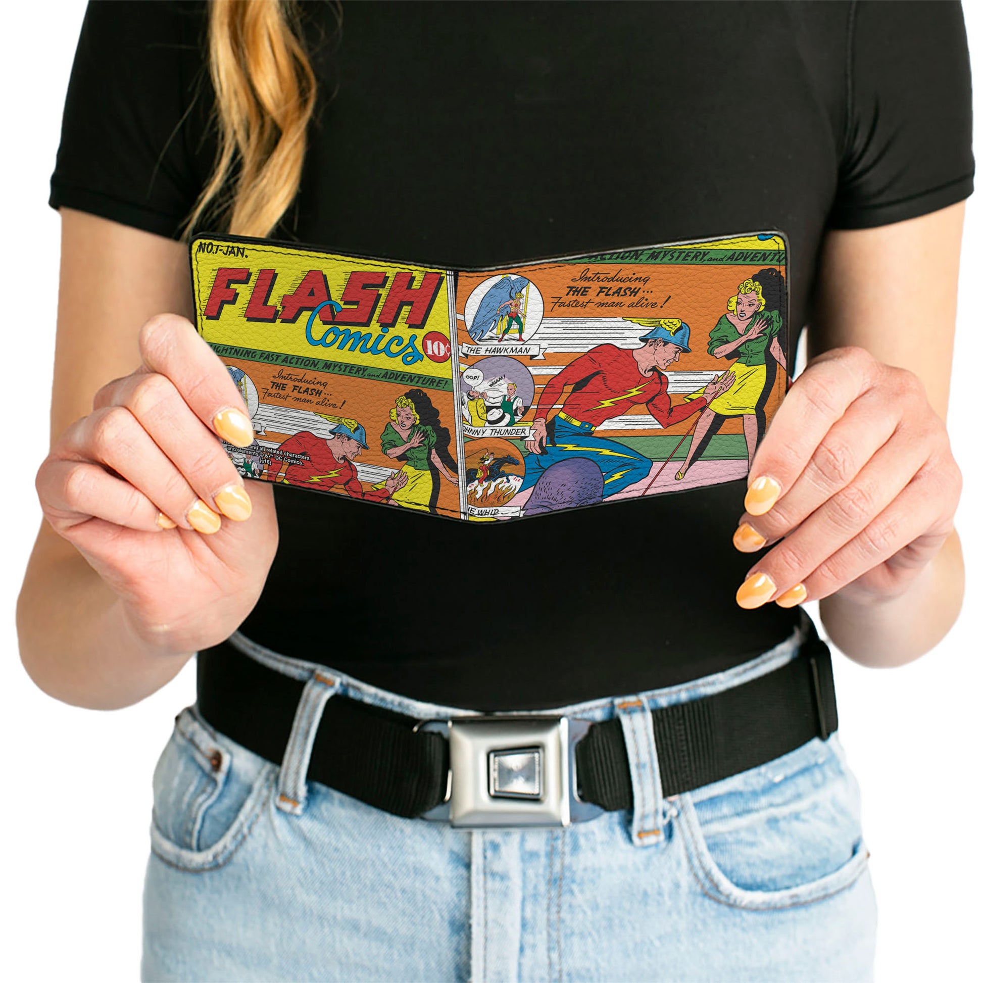 Bi-Fold Wallet - Classic FLASH COMICS Issue #1 Introducing Flash Cover Pose Bi-Fold Wallets DC Comics