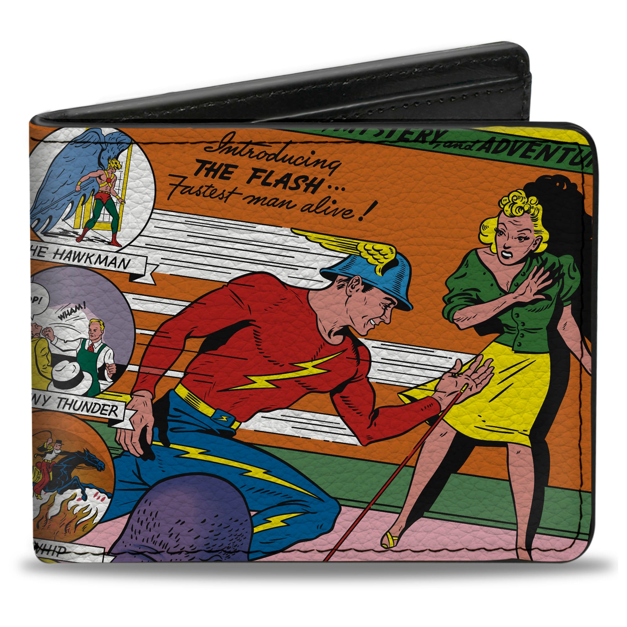Bi-Fold Wallet - Classic FLASH COMICS Issue #1 Introducing Flash Cover Pose Bi-Fold Wallets DC Comics