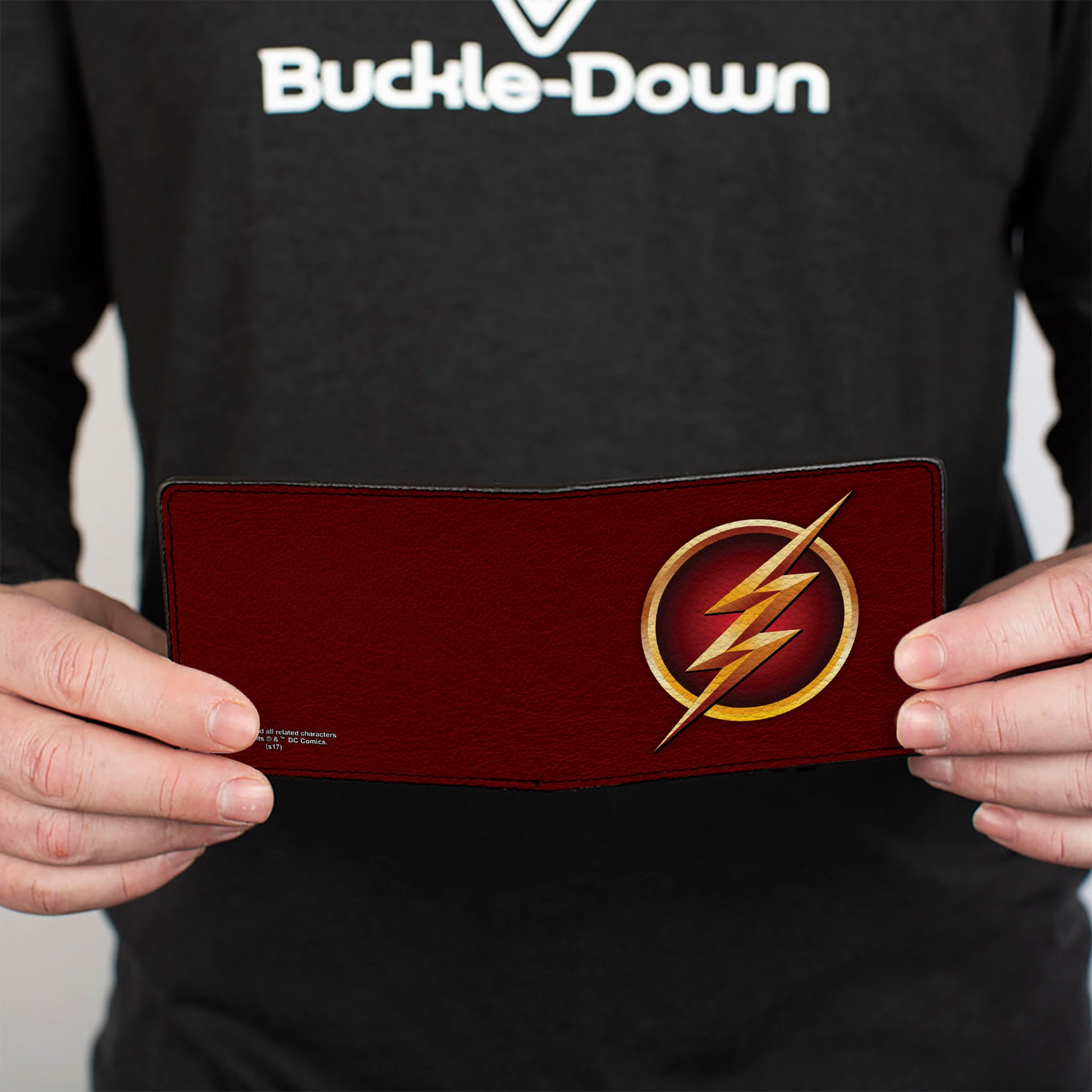 Bi-Fold Wallet - The Flash Logo5 Burgundy Golds Bi-Fold Wallets DC Comics