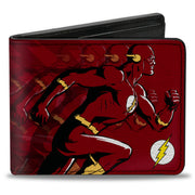 Bi-Fold Wallet - The Flash Running Pose Bolts Trails Reds Bi-Fold Wallets DC Comics