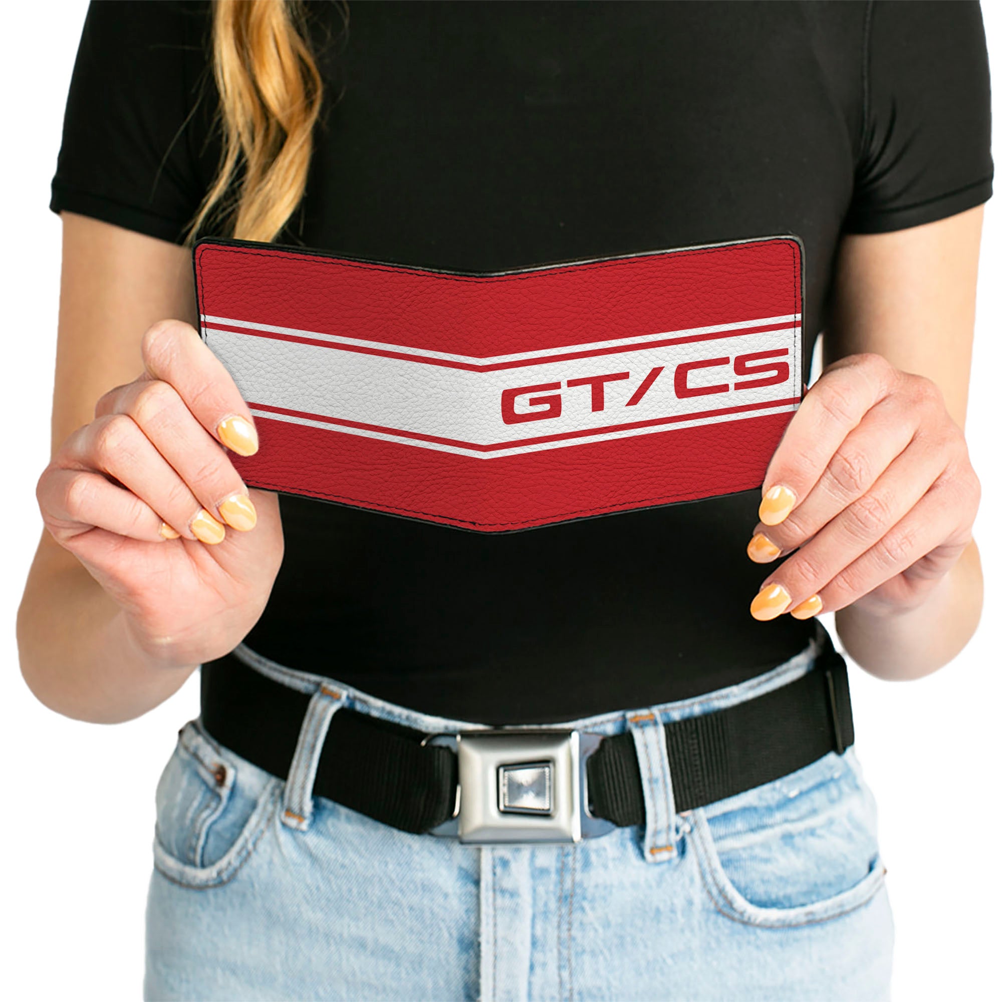 Bi-Fold Wallet - Ford Mustang GT CS Stripe Red White Bi-Fold Wallets Ford