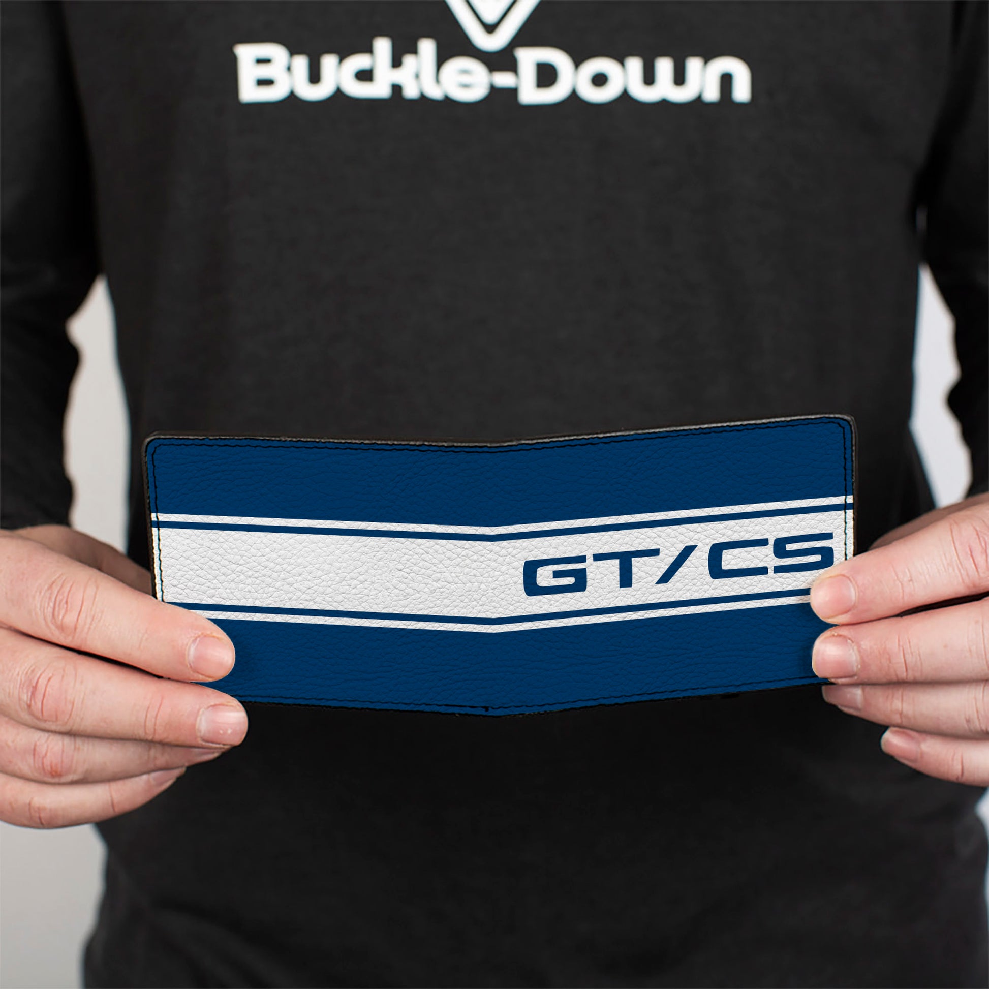 Bi-Fold Wallet - Ford Mustang GT CS Stripe Blue White Bi-Fold Wallets Ford