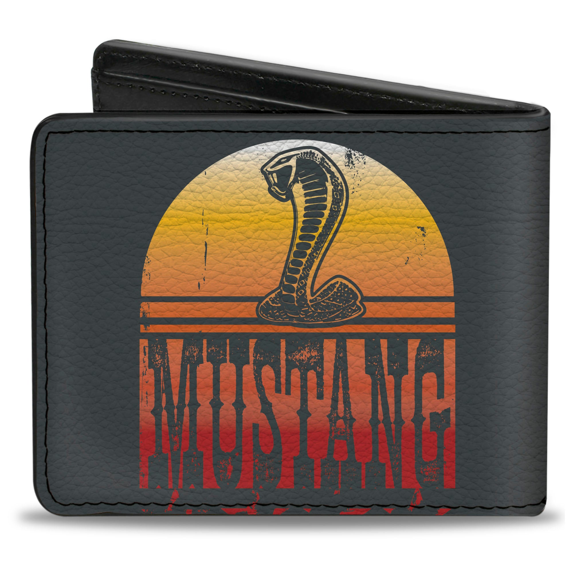 Bi-Fold Wallet - MUSTANG Cobra Sunset Gray Yellow-Red Fade Bi-Fold Wallets Ford