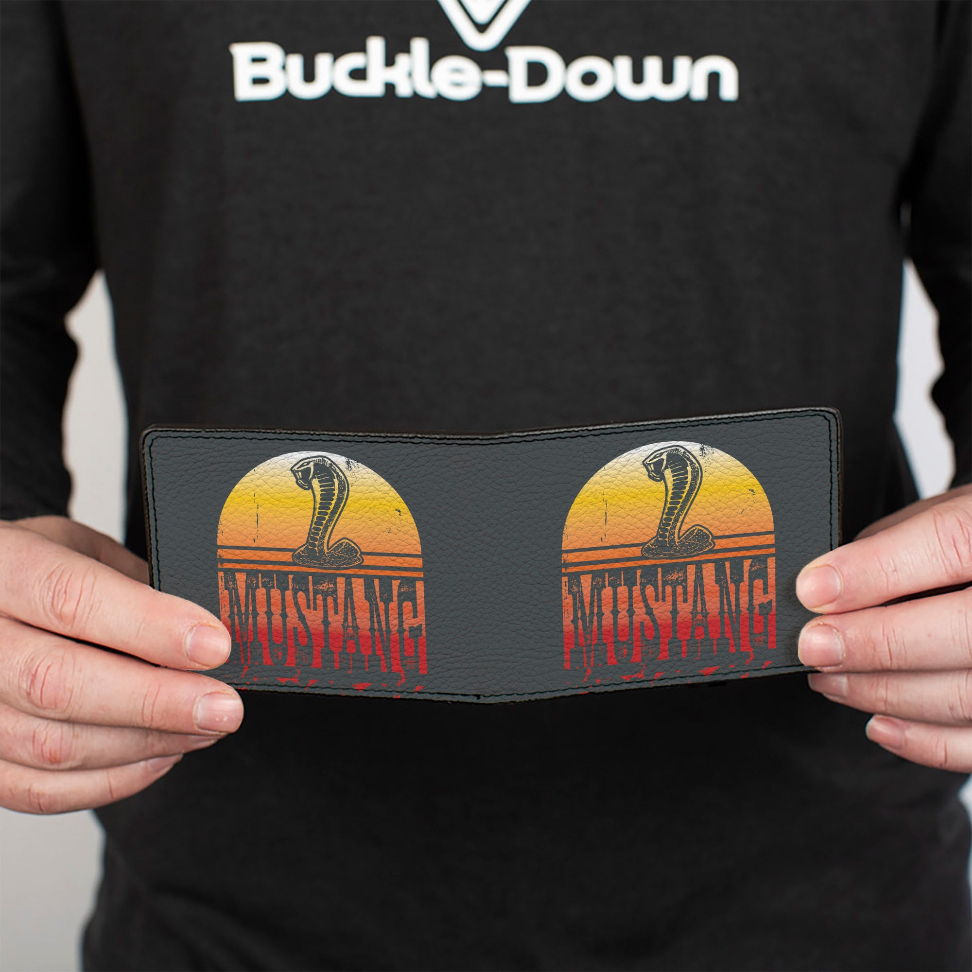 Bi-Fold Wallet - MUSTANG Cobra Sunset Gray Yellow-Red Fade Bi-Fold Wallets Ford