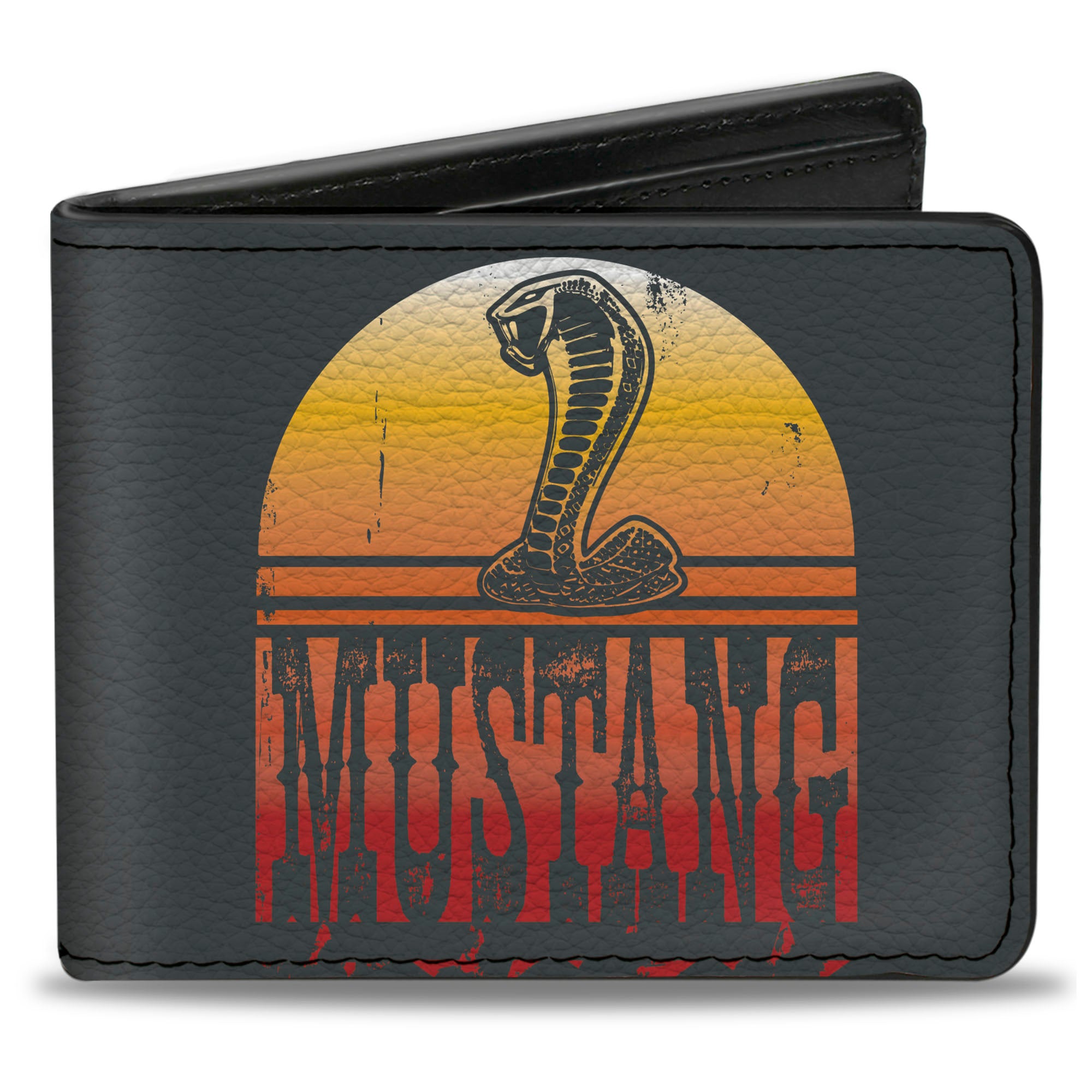 Bi-Fold Wallet - MUSTANG Cobra Sunset Gray Yellow-Red Fade Bi-Fold Wallets Ford