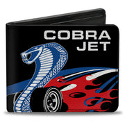 Bi-Fold Wallet - COBRA JET Logo + FORD Oval Black Blue White Red Bi-Fold Wallets Ford