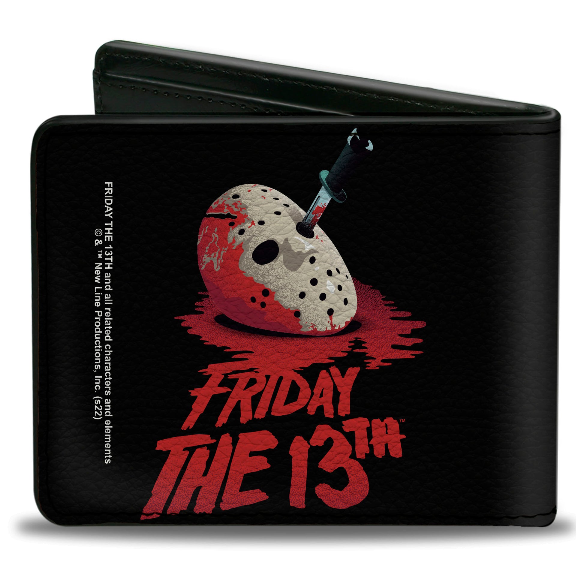 Bi-Fold Wallet - FRIDAY THE 13TH Vintage Jason Mask Poster Black Red Bi-Fold Wallets Friday the 13th