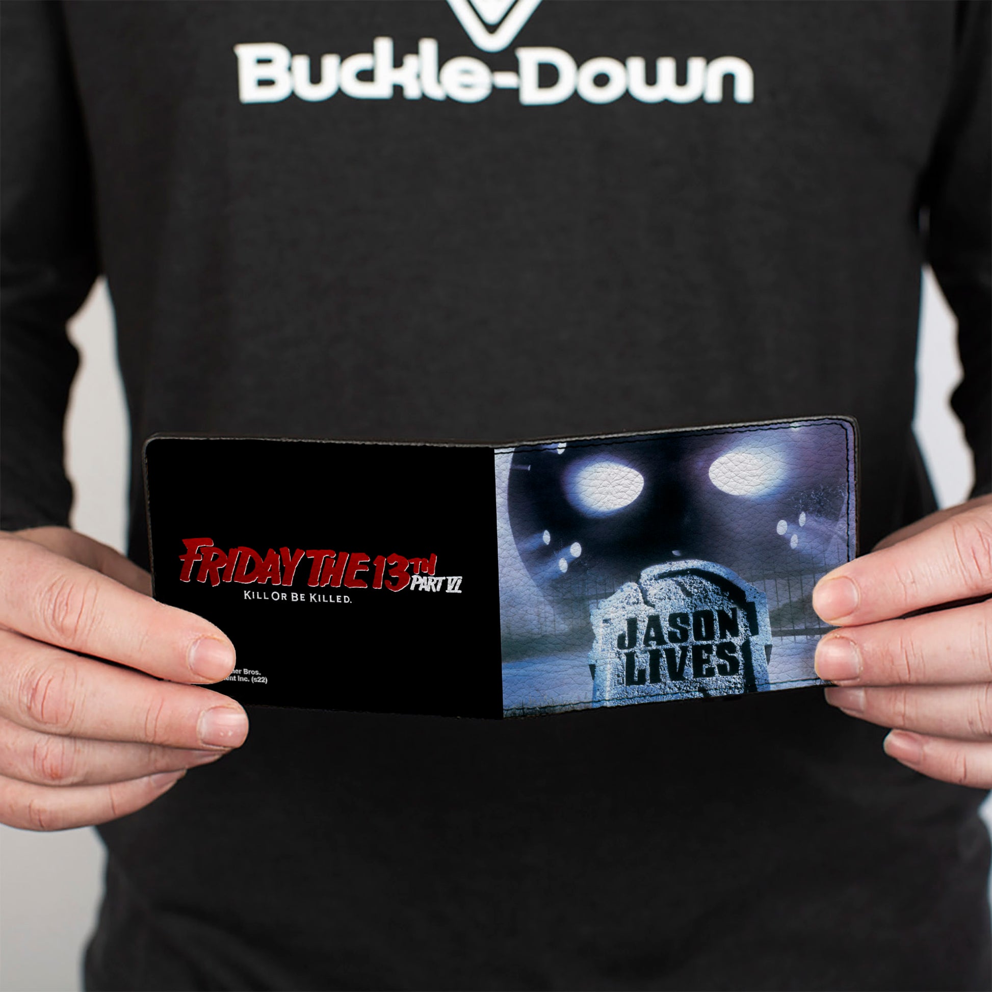 Bi-Fold Wallet - Friday the 13th PART VI KILL OR BE KILLED Movie Poster and Title Logo Bi-Fold Wallets Friday the 13th