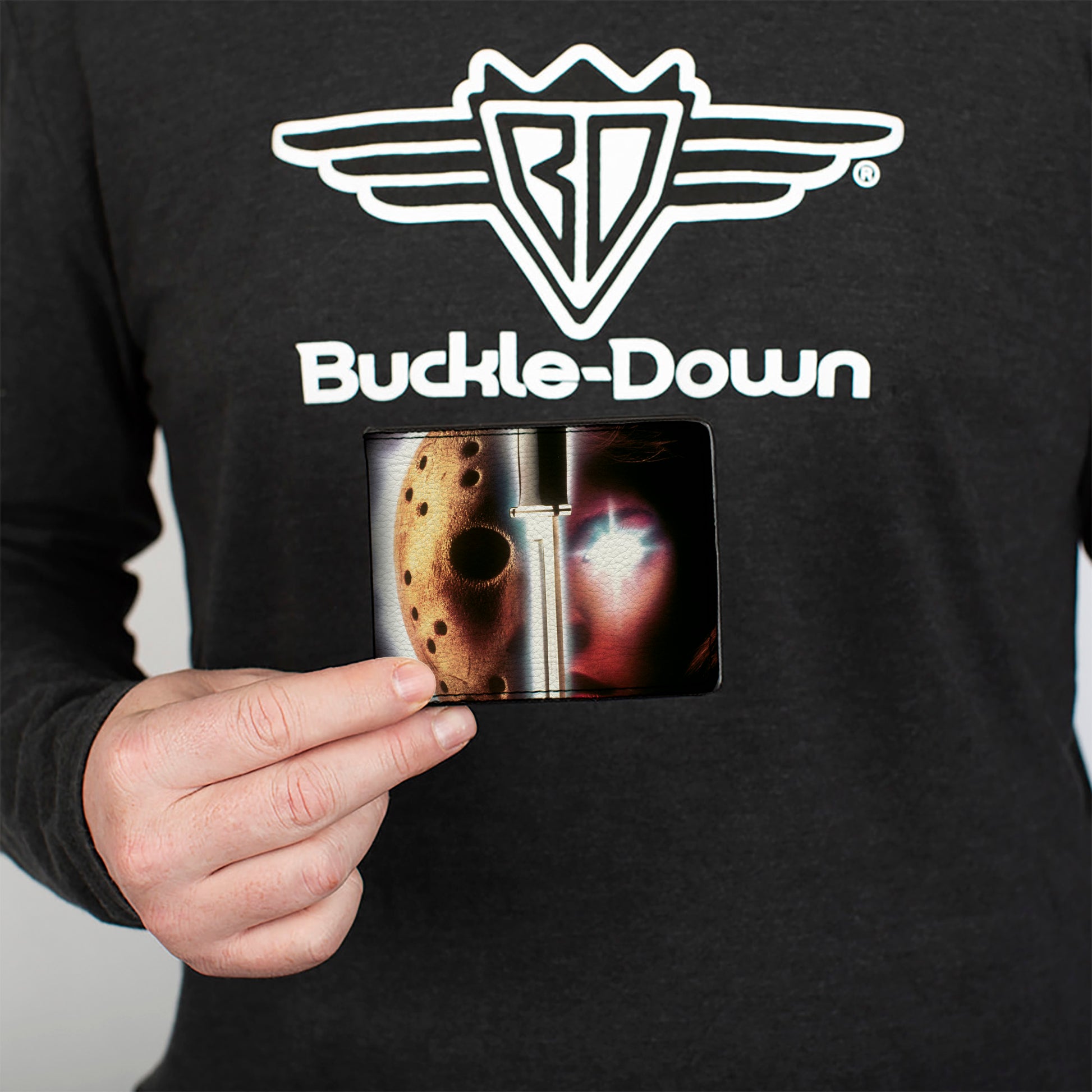 Bi-Fold Wallet - Friday the 13th PART VII THE NEW BLOOD Movie Poster and Title Logo Bi-Fold Wallets Friday the 13th