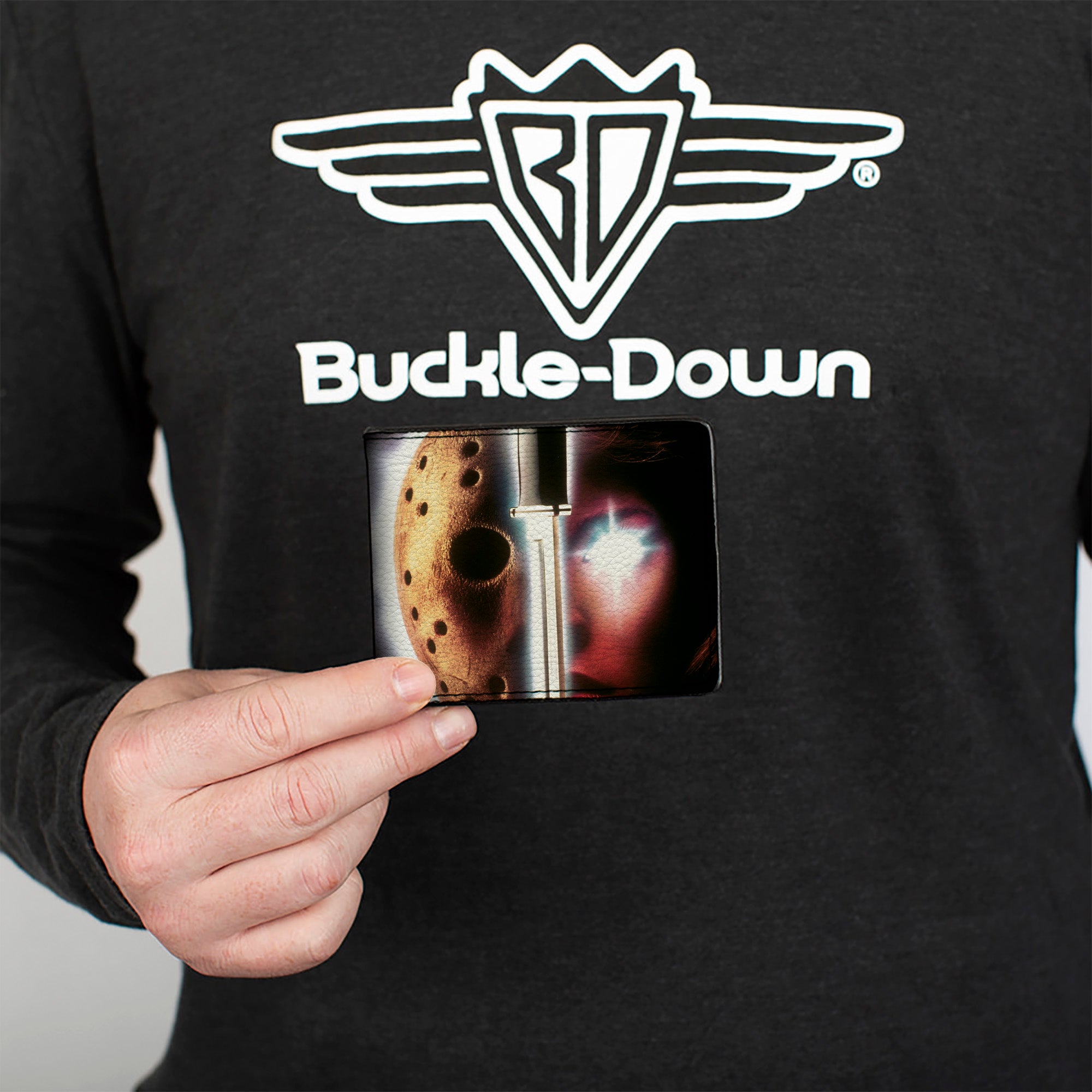 Bi-Fold Wallet - Friday the 13th PART VII THE NEW BLOOD Movie Poster and Title Logo Bi-Fold Wallets Friday the 13th