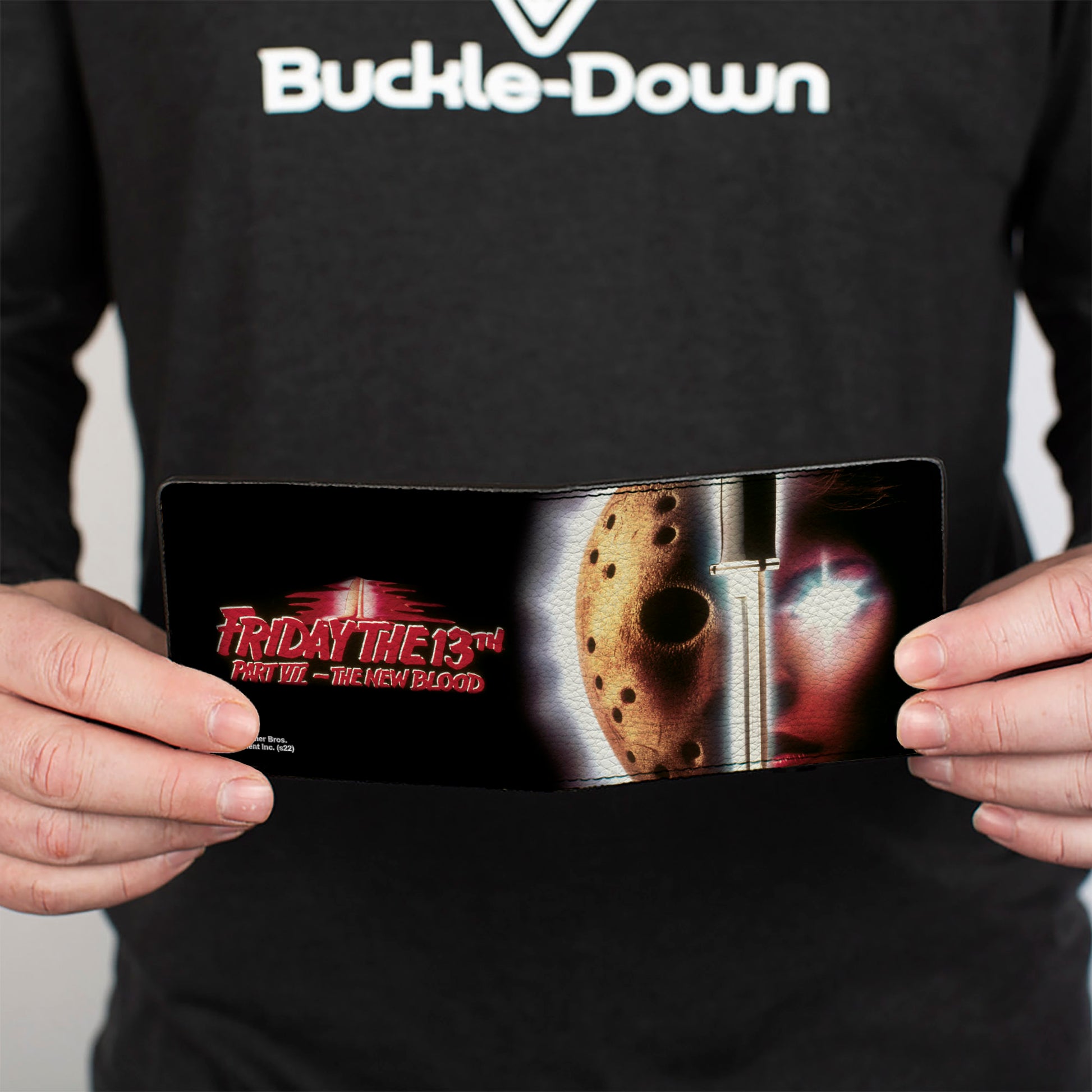 Bi-Fold Wallet - Friday the 13th PART VII THE NEW BLOOD Movie Poster and Title Logo Bi-Fold Wallets Friday the 13th