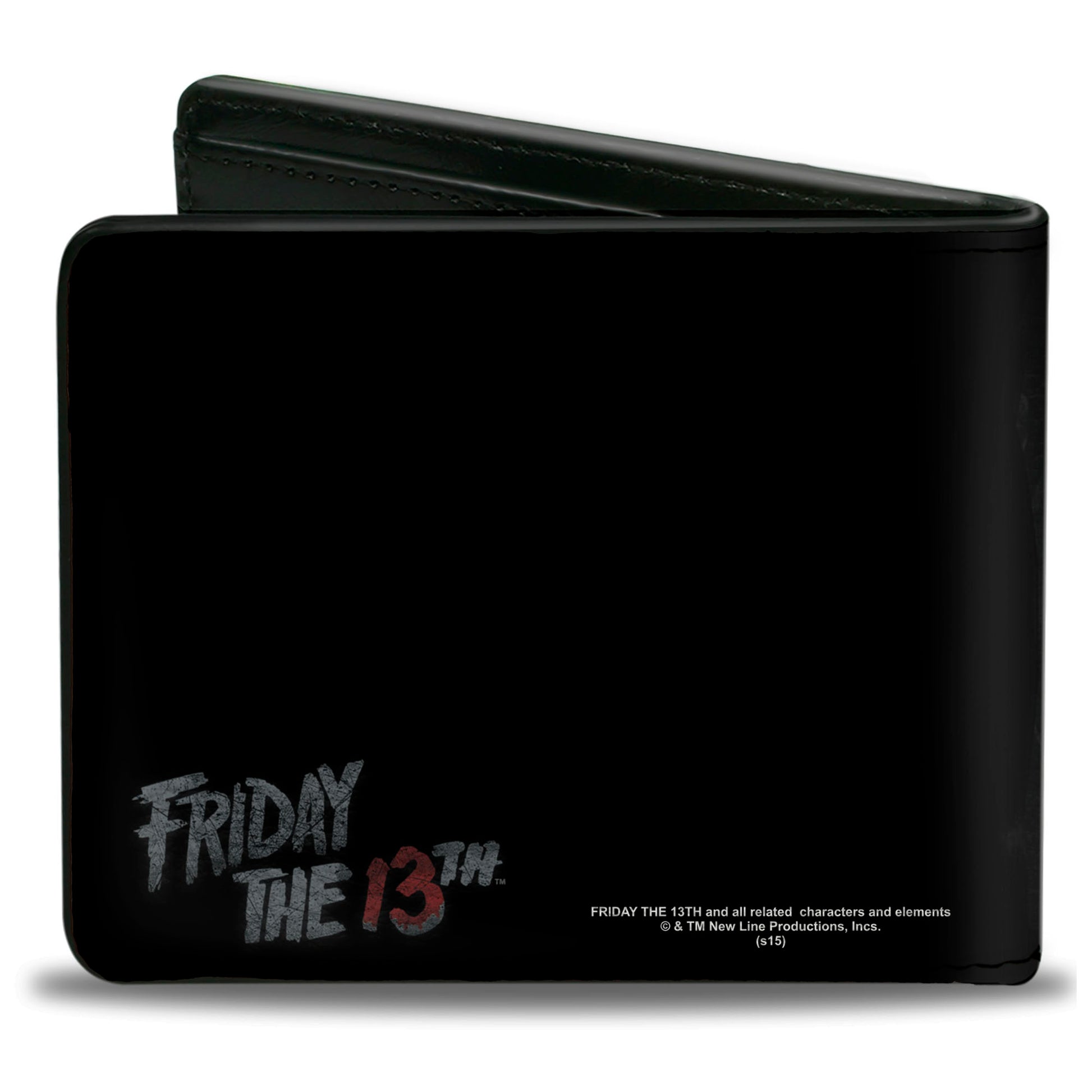 Bi-Fold Wallet - Jason Mask3 CLOSE-UP + FRIDAY THE 13th Black Grays Red Bi-Fold Wallets Friday the 13th