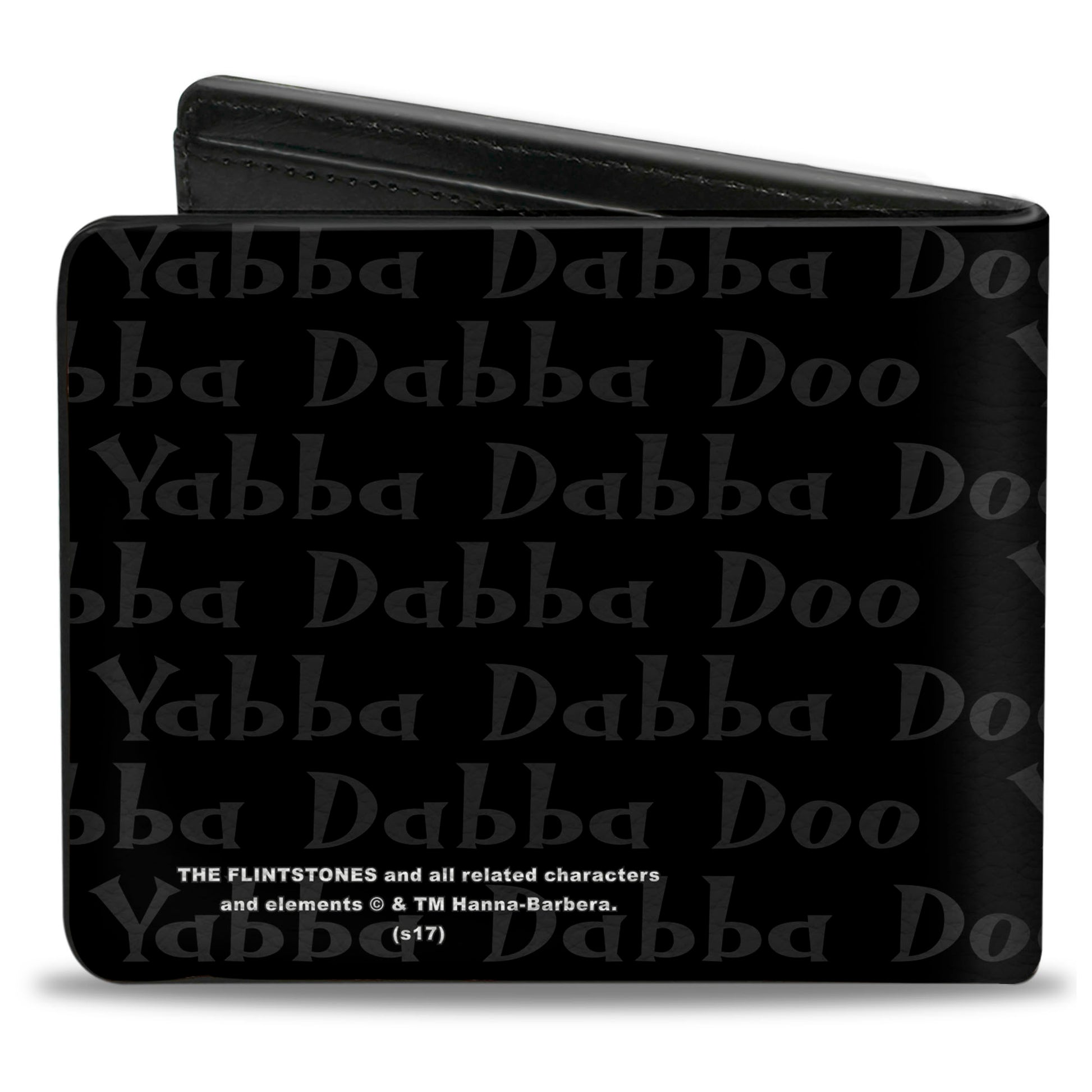 Bi-Fold Wallet - Fred YABBA DABBA DOO Pose2 Black Gray Bi-Fold Wallets The Flintstones