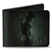 Bi-Fold Wallet - Arrow Standing Profile Pose Arrow Tips Greens Bi-Fold Wallets DC Comics